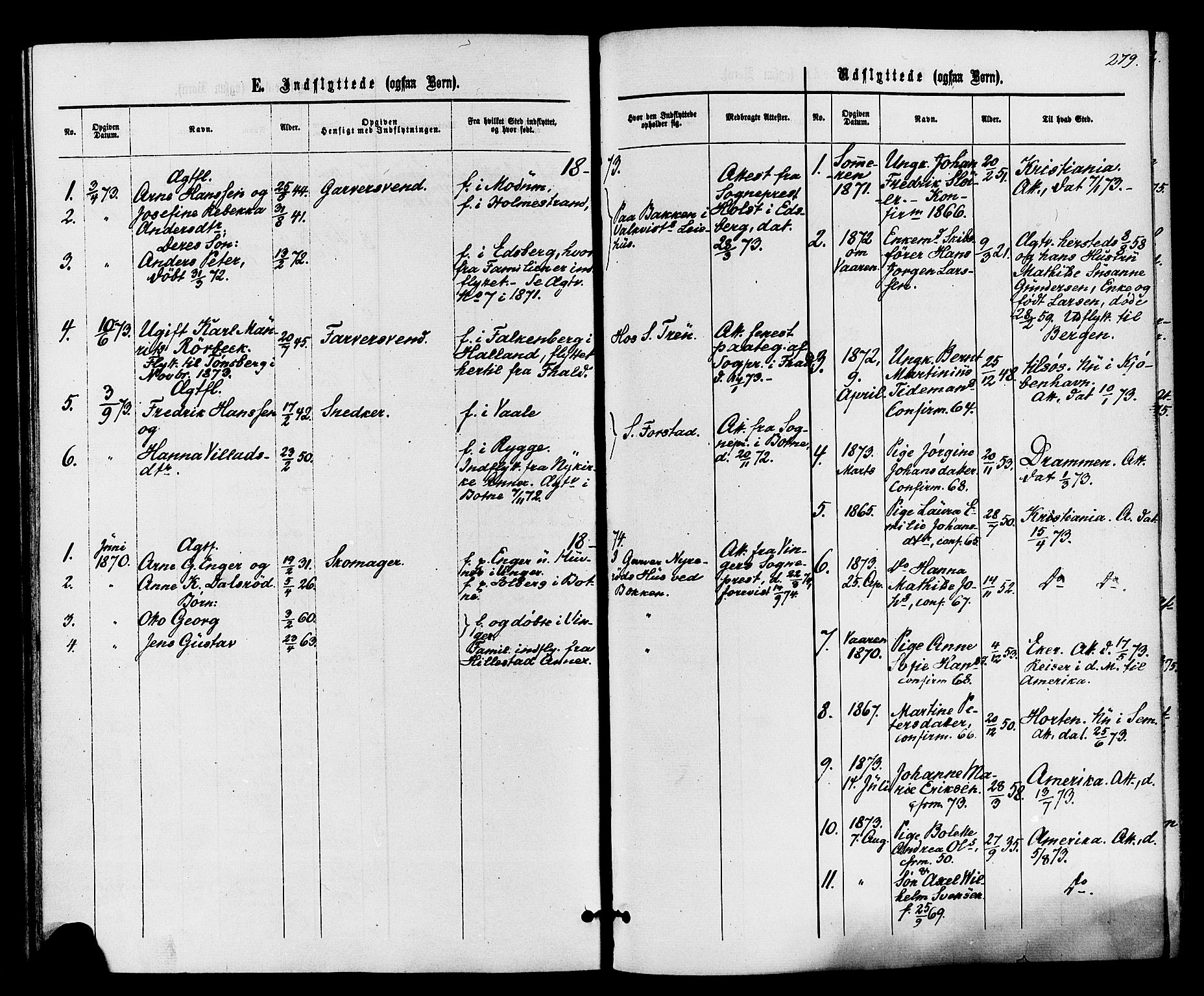 Holmestrand kirkebøker, SAKO/A-346/F/Fa/L0003: Parish register (official) no. 3, 1867-1879, p. 279