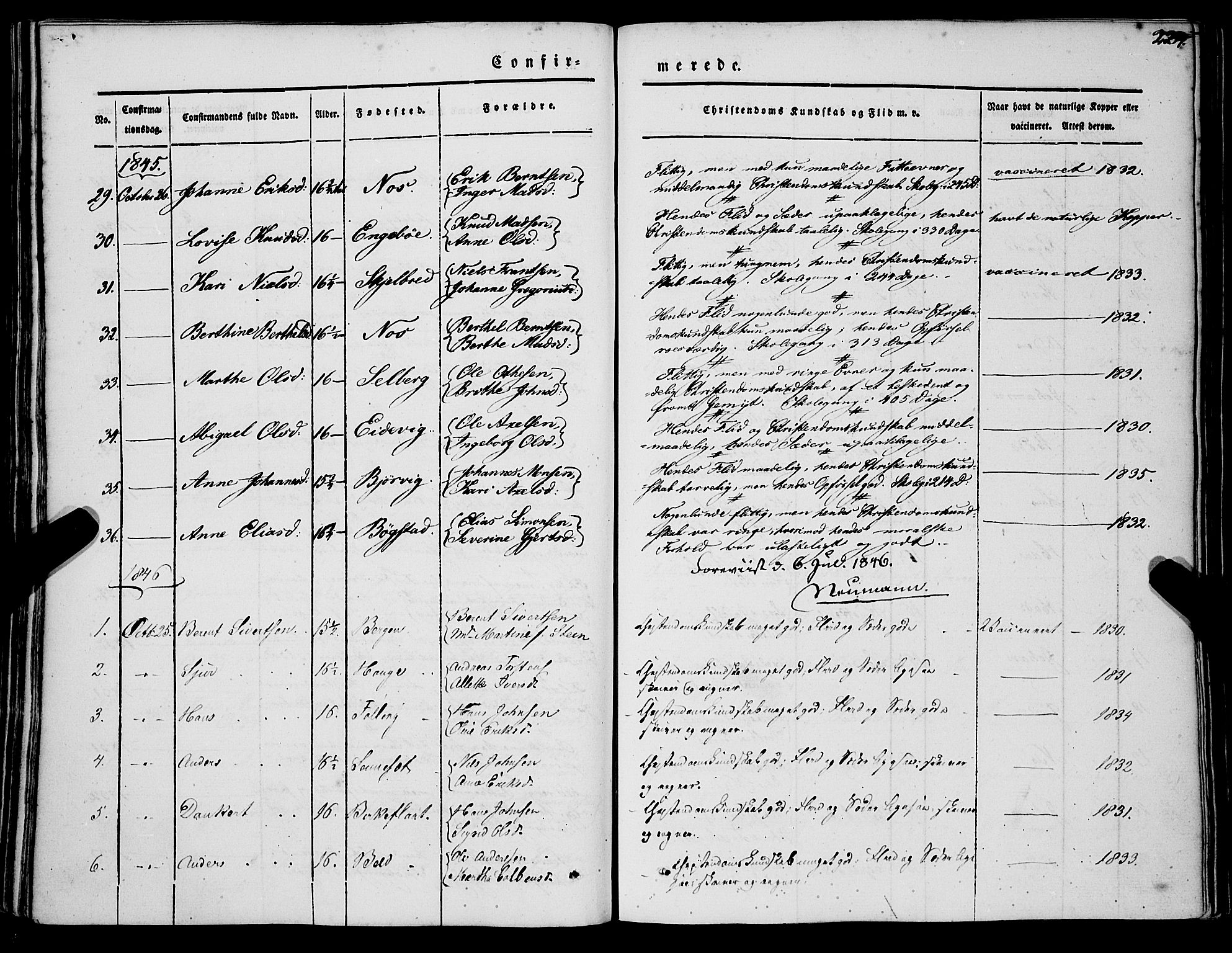 Gaular sokneprestembete, SAB/A-80001/H/Haa: Parish register (official) no. A 4I, 1840-1859, p. 229