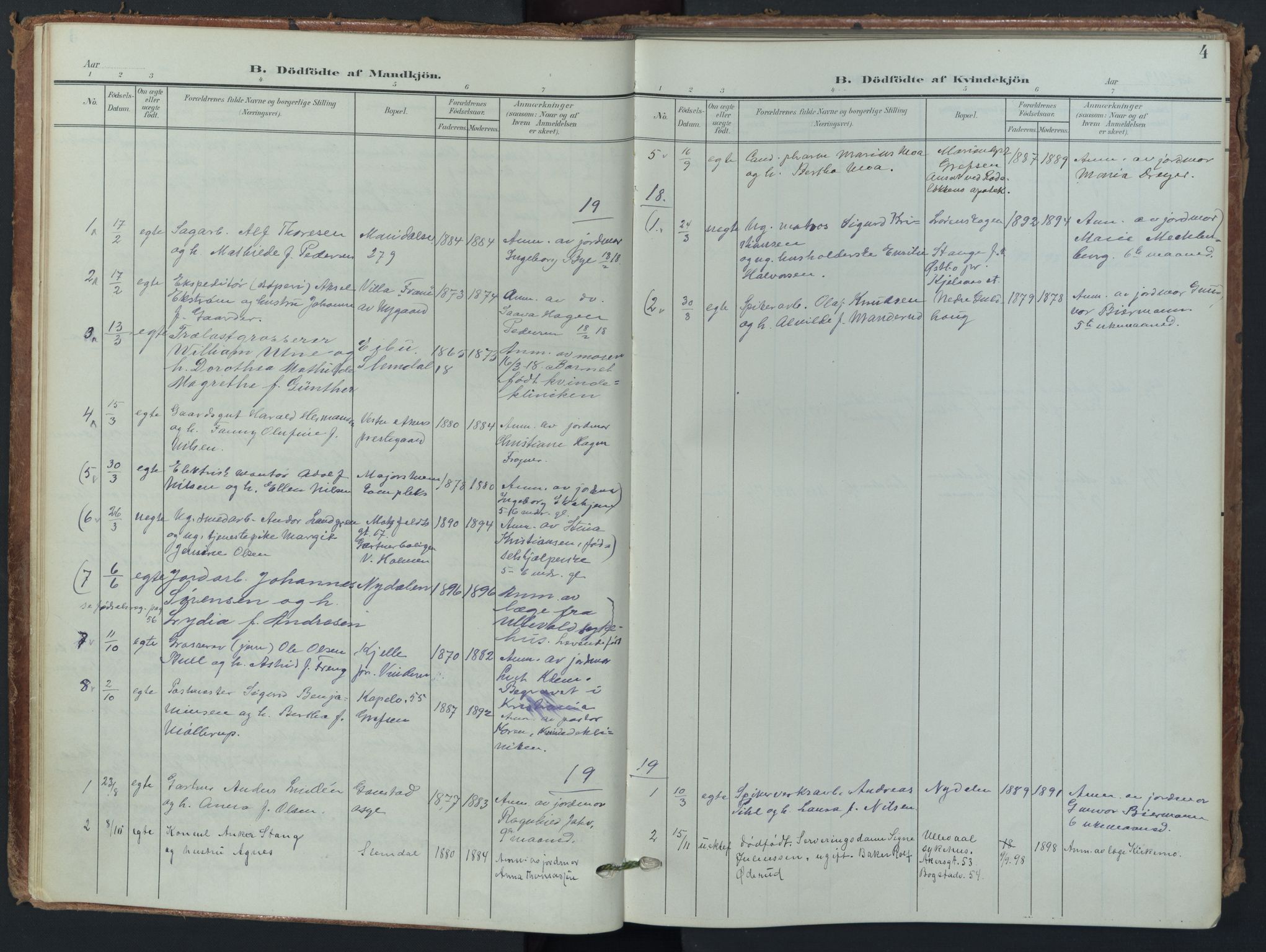 Vestre Aker prestekontor Kirkebøker, AV/SAO-A-10025/F/Fa/L0016: Parish register (official) no. 16, 1904-1926, p. 4