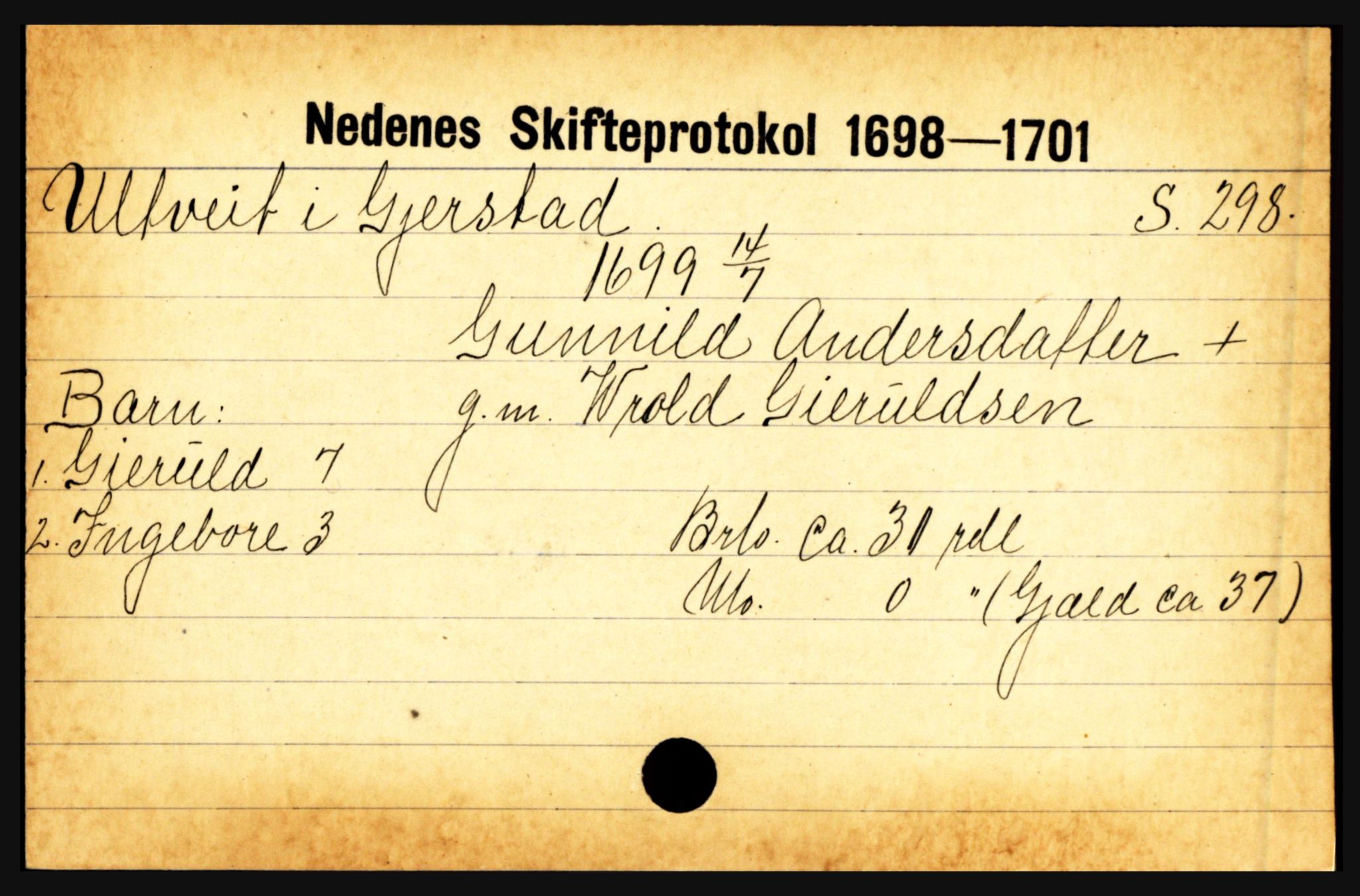 Nedenes sorenskriveri før 1824, AV/SAK-1221-0007/H, p. 32213