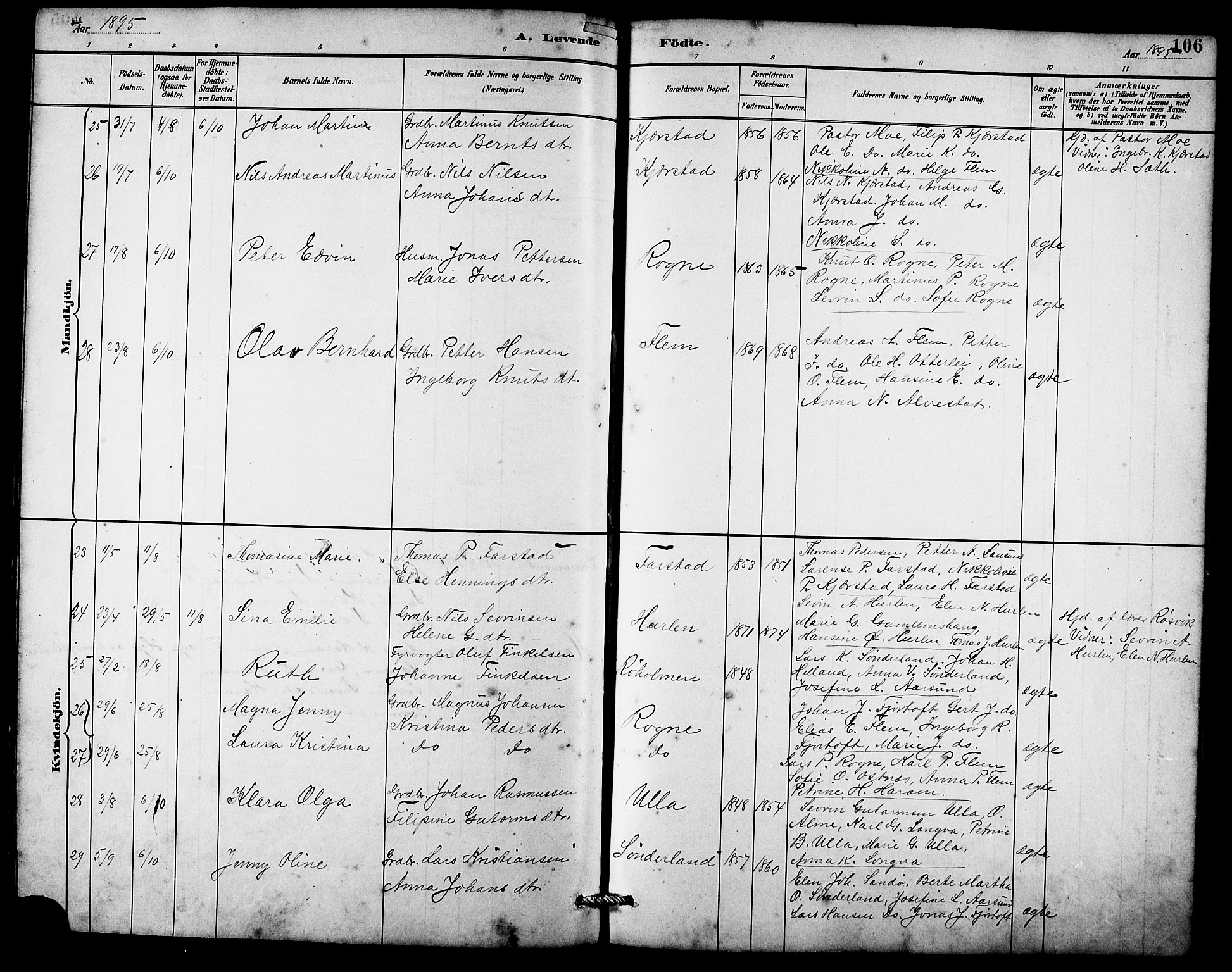 Ministerialprotokoller, klokkerbøker og fødselsregistre - Møre og Romsdal, AV/SAT-A-1454/536/L0510: Parish register (copy) no. 536C05, 1881-1898, p. 106