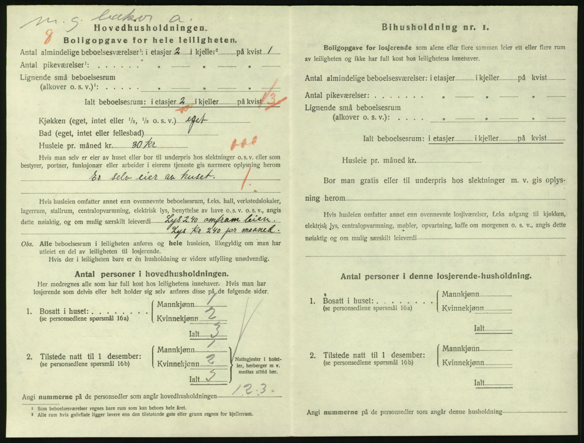 SAKO, 1920 census for Larvik, 1920, p. 3693