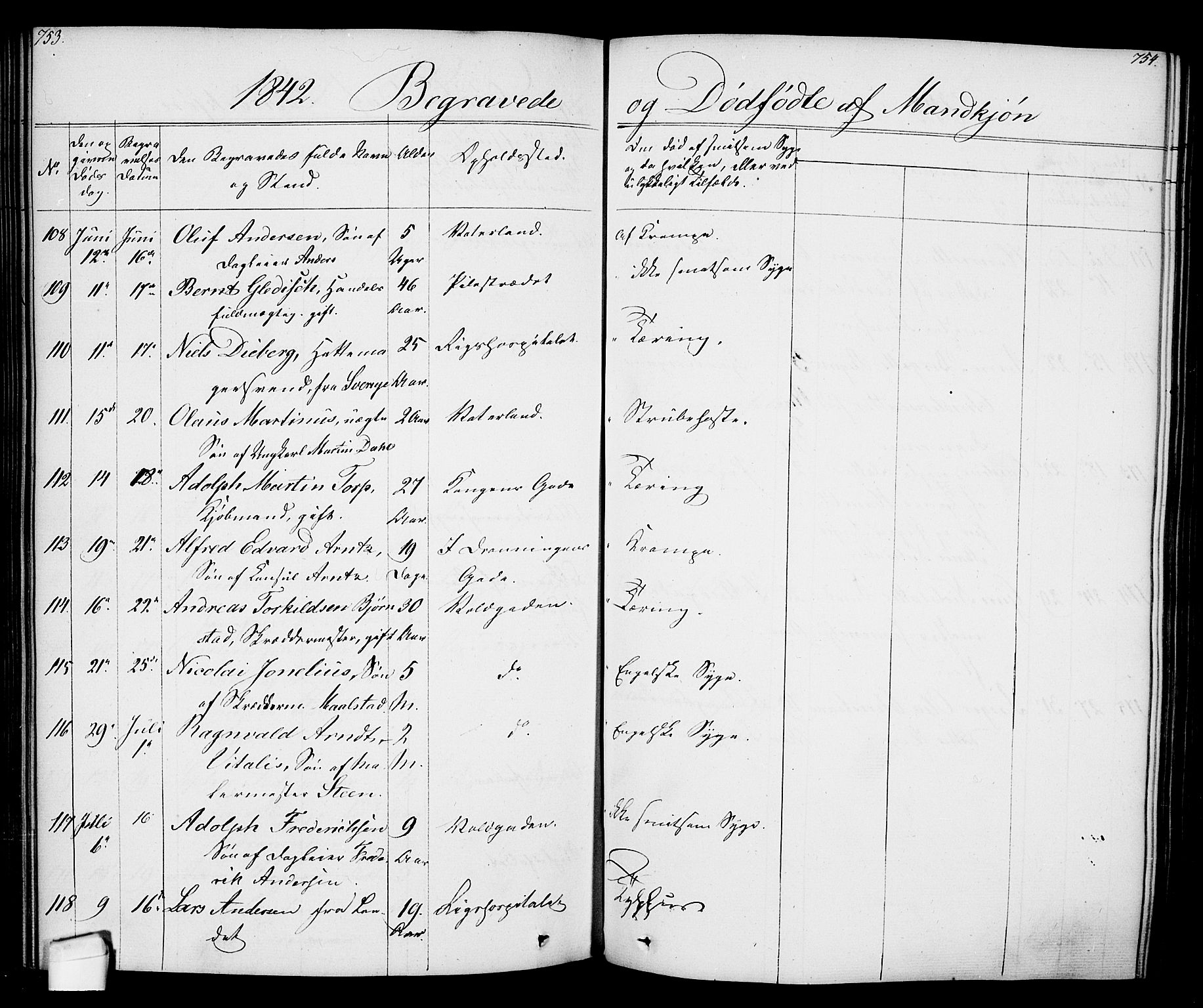 Oslo domkirke Kirkebøker, AV/SAO-A-10752/F/Fa/L0024: Parish register (official) no. 24, 1833-1846, p. 753-754