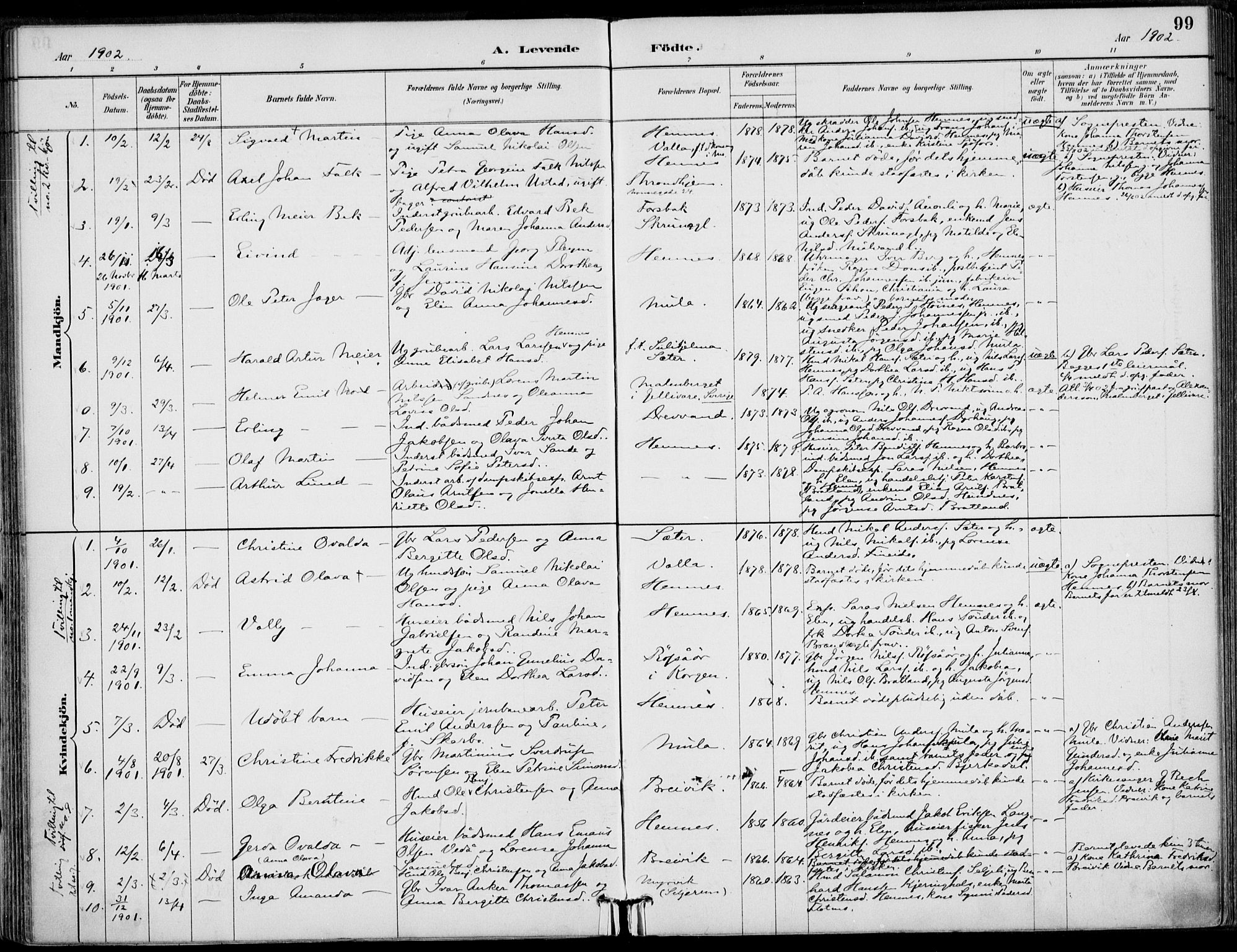 Ministerialprotokoller, klokkerbøker og fødselsregistre - Nordland, SAT/A-1459/825/L0362: Parish register (official) no. 825A16, 1886-1908, p. 99