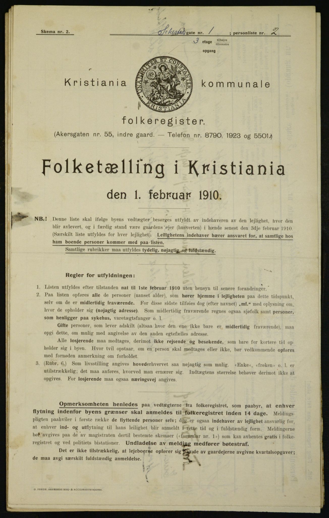 OBA, Municipal Census 1910 for Kristiania, 1910, p. 89537