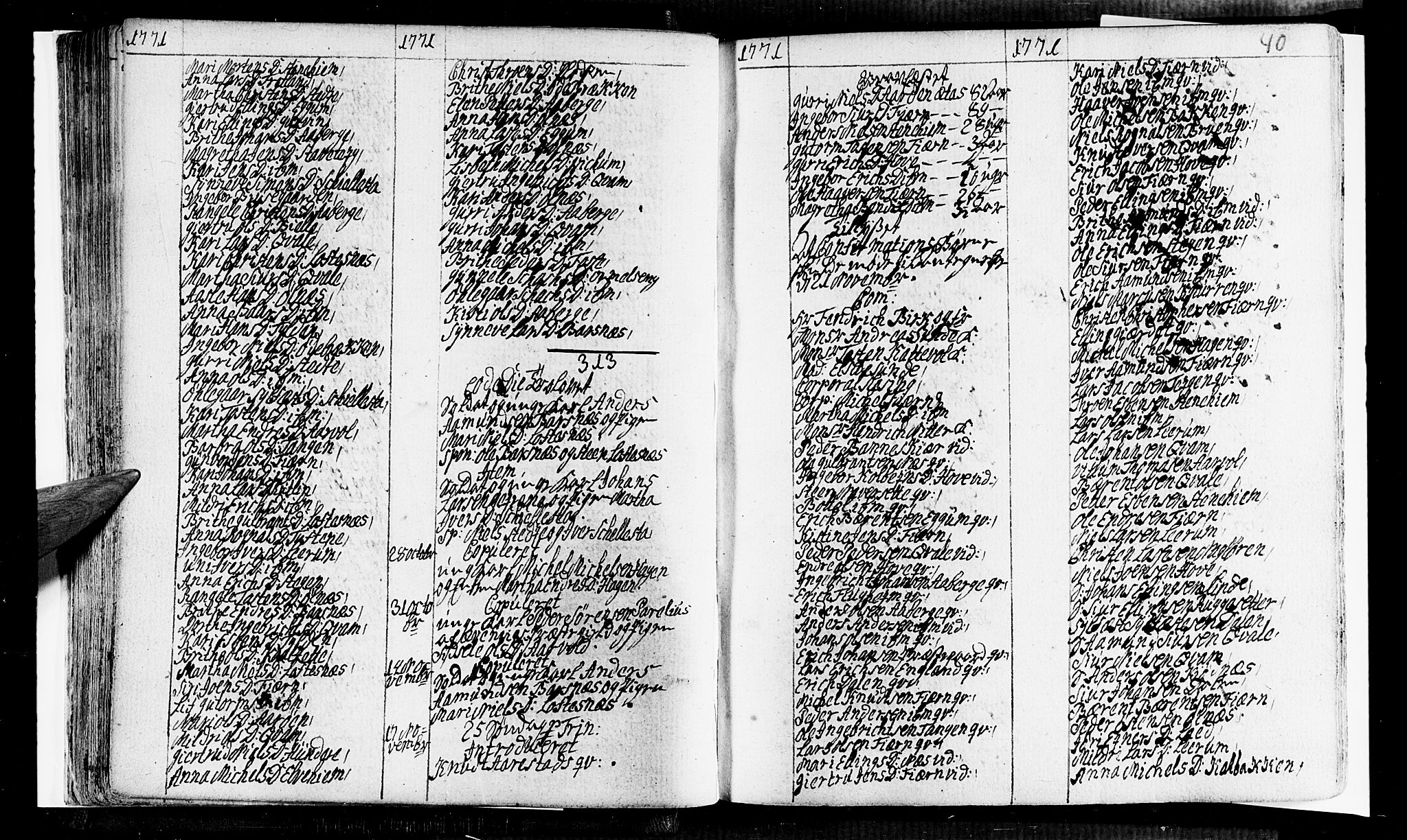 Sogndal sokneprestembete, SAB/A-81301/H/Haa/Haaa/L0005: Parish register (official) no. A 5, 1768-1782, p. 40