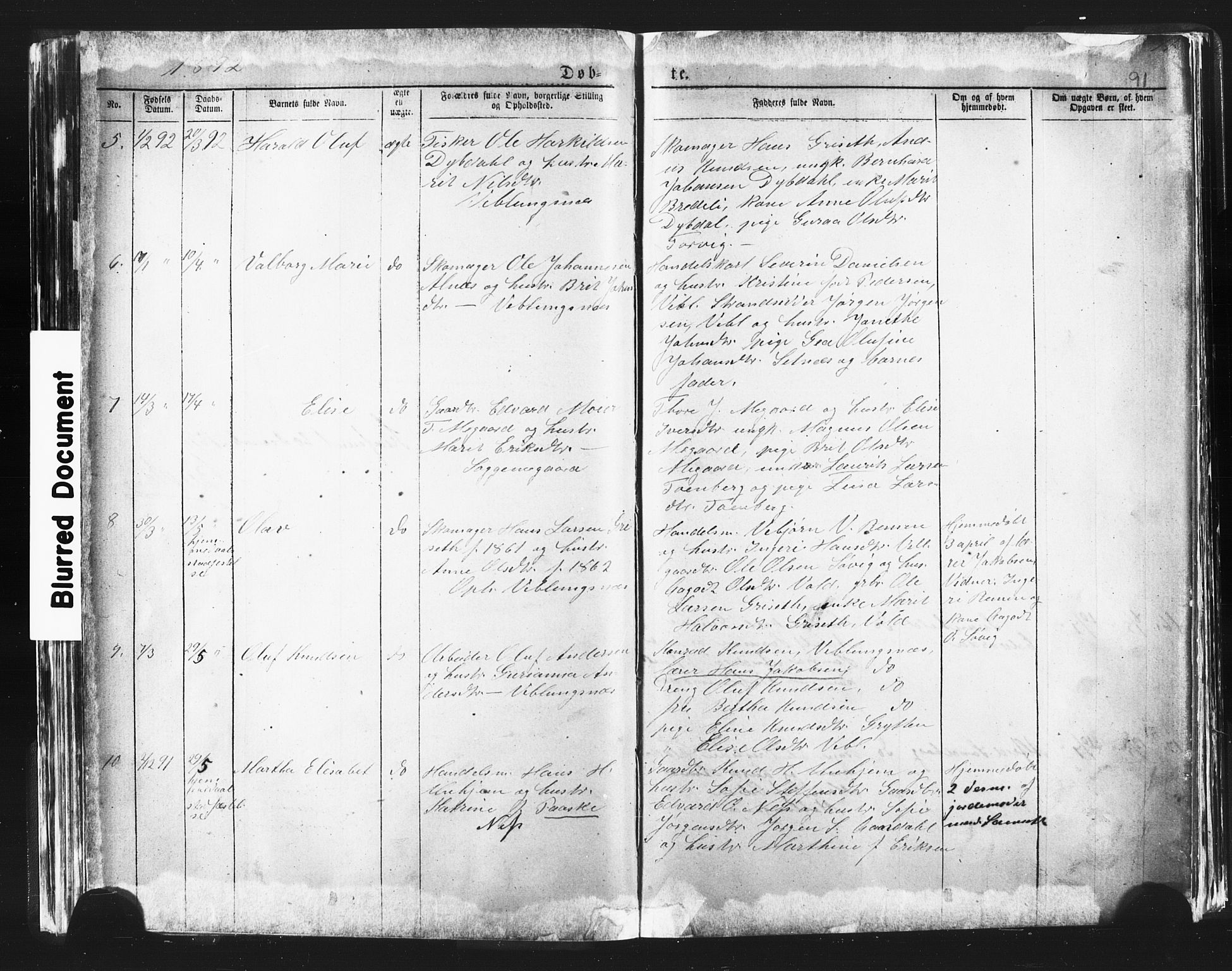 Ministerialprotokoller, klokkerbøker og fødselsregistre - Møre og Romsdal, AV/SAT-A-1454/544/L0580: Parish register (copy) no. 544C02, 1867-1909, p. 91