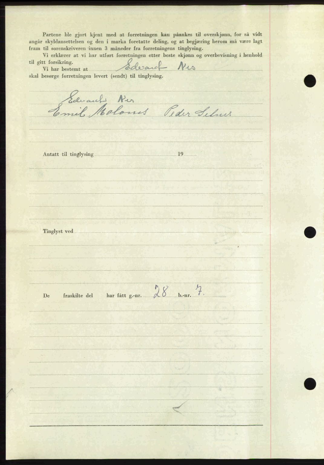 Romsdal sorenskriveri, AV/SAT-A-4149/1/2/2C: Mortgage book no. A31, 1949-1949, Diary no: : 2998/1949