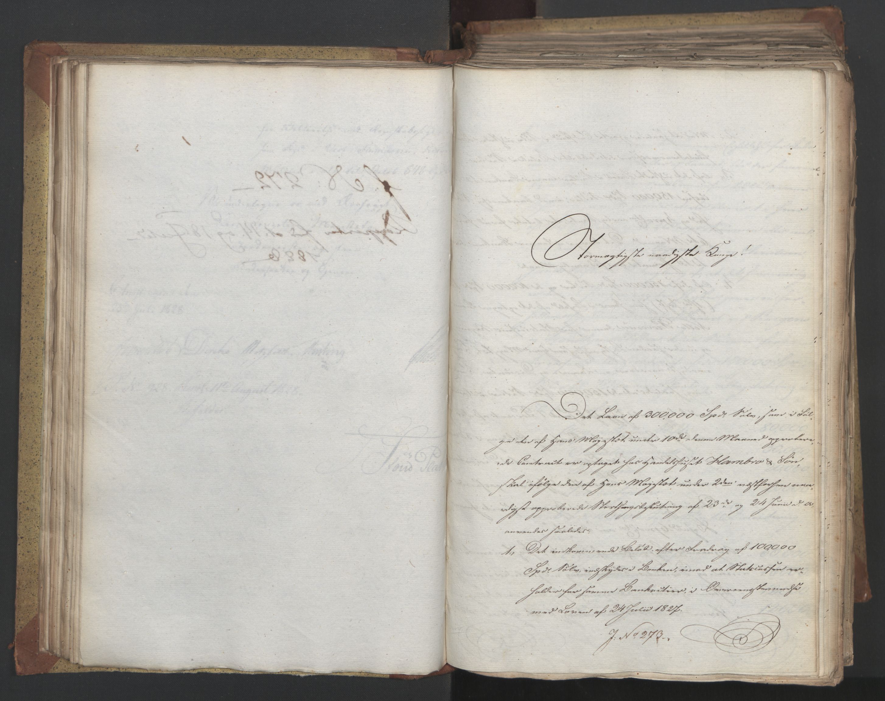 Statsrådsavdelingen i Stockholm, AV/RA-S-1003/D/Da/L0055: Regjeringsinnstillinger nr. 231-435, 1828, p. 99