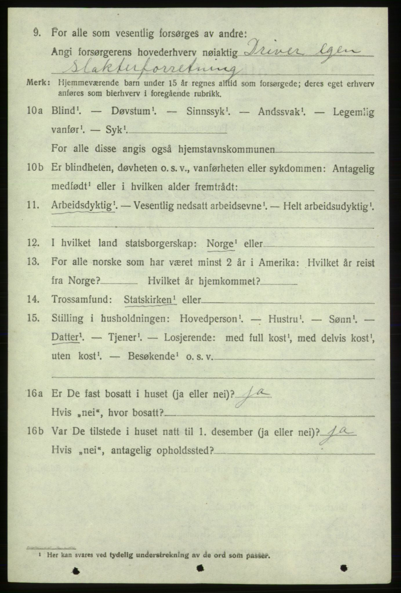 SAB, 1920 census for Skånevik, 1920, p. 3182