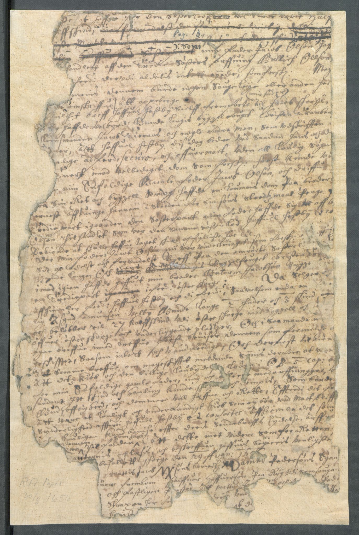 Riksarkivets diplomsamling, AV/RA-EA-5965/F02/L0166: Dokumenter, 1654-1656, p. 264