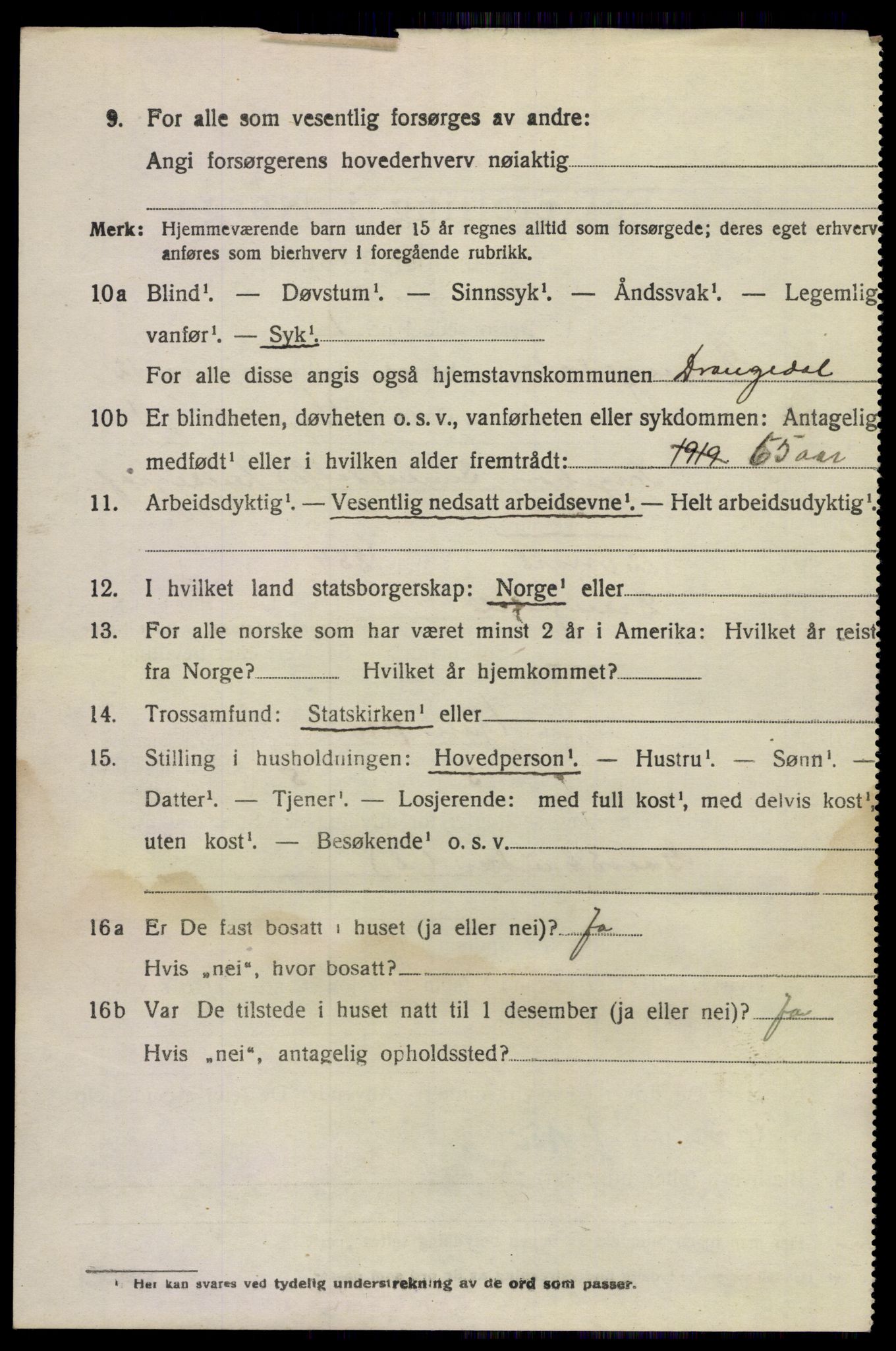 SAKO, 1920 census for Drangedal, 1920, p. 6776