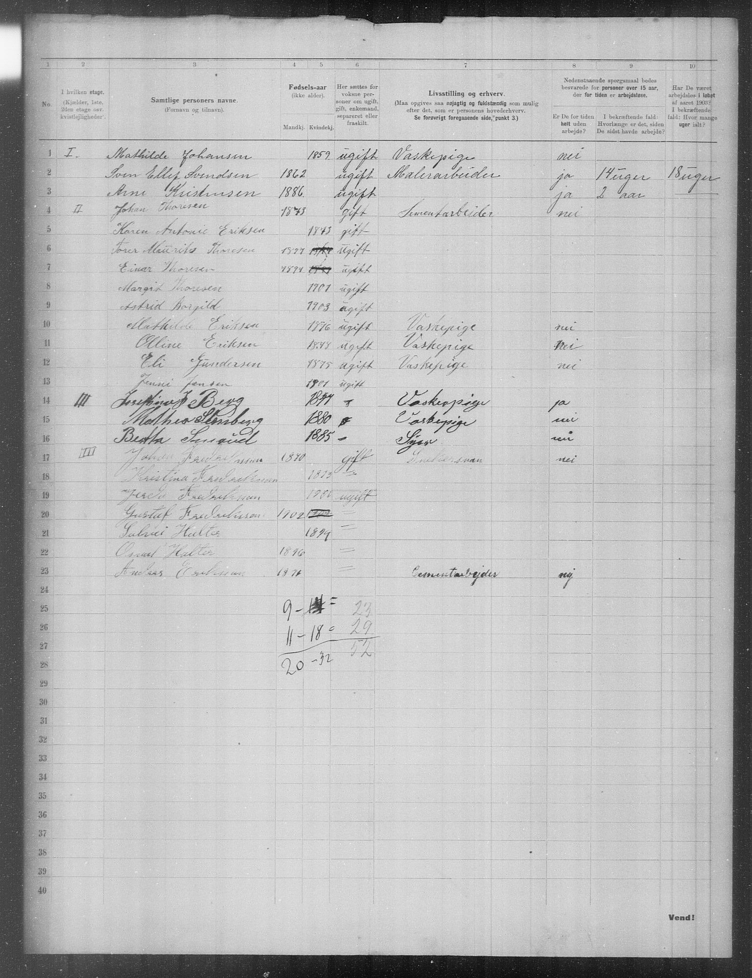 OBA, Municipal Census 1903 for Kristiania, 1903, p. 12716