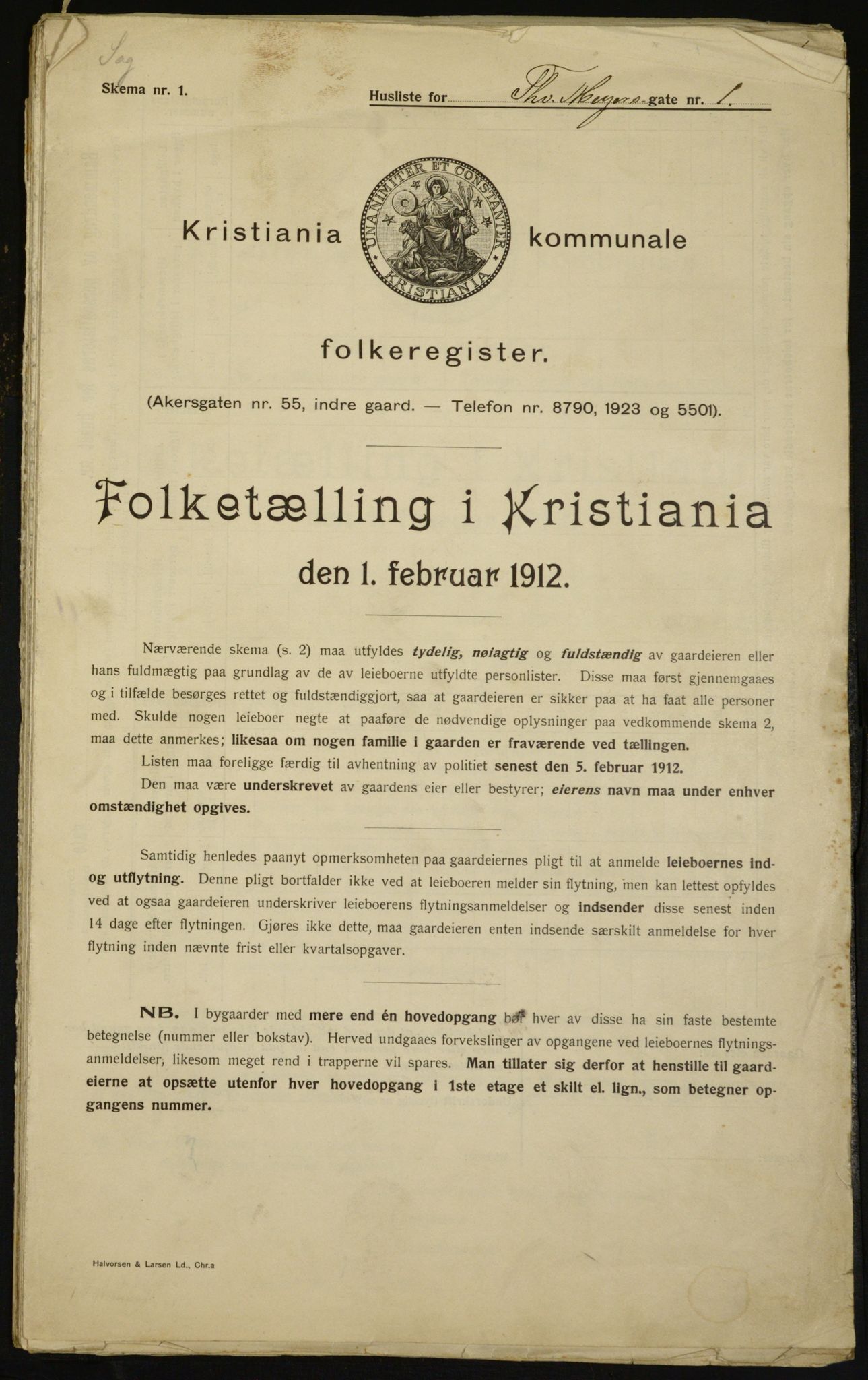 OBA, Municipal Census 1912 for Kristiania, 1912, p. 109502