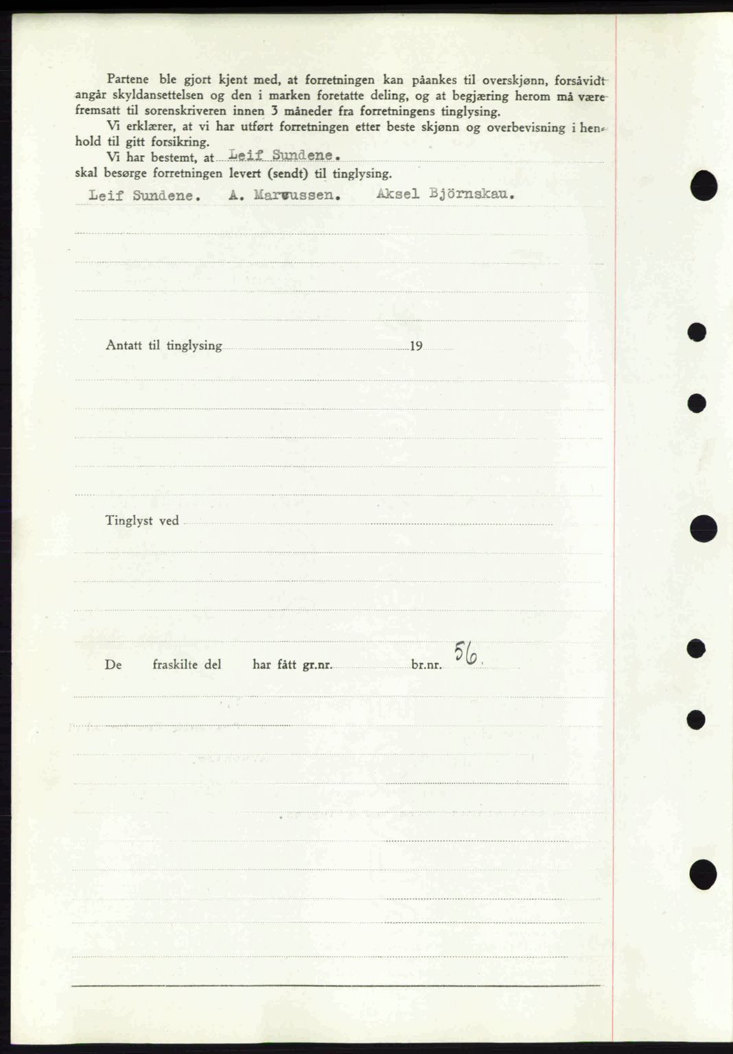 Tønsberg sorenskriveri, AV/SAKO-A-130/G/Ga/Gaa/L0011: Mortgage book no. A11, 1941-1942, Diary no: : 1733/1942