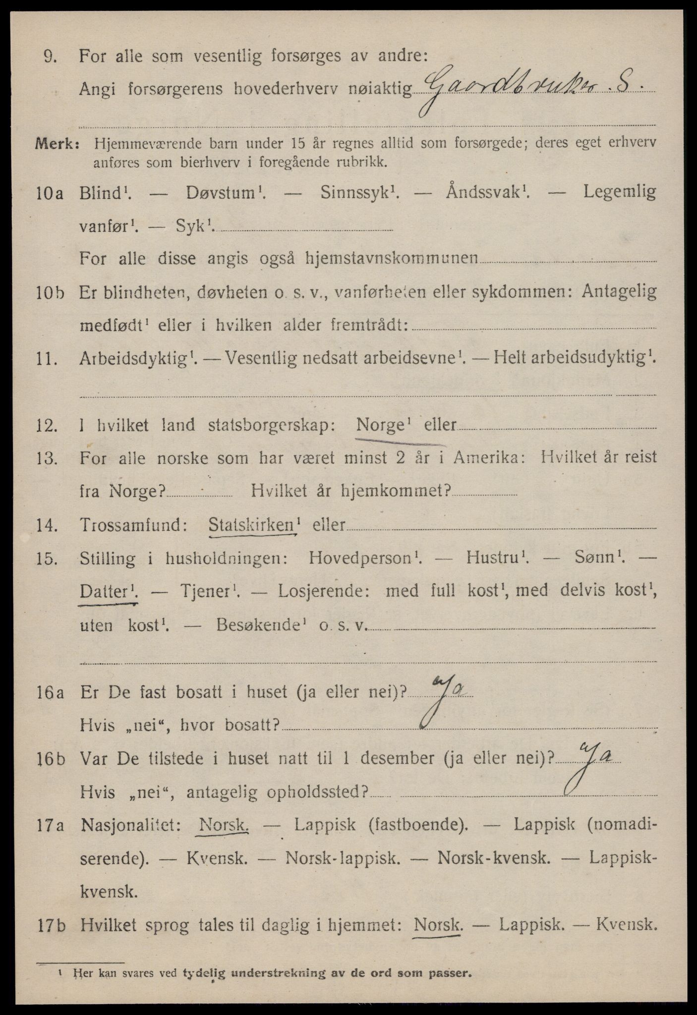 SAT, 1920 census for Hølonda, 1920, p. 1528