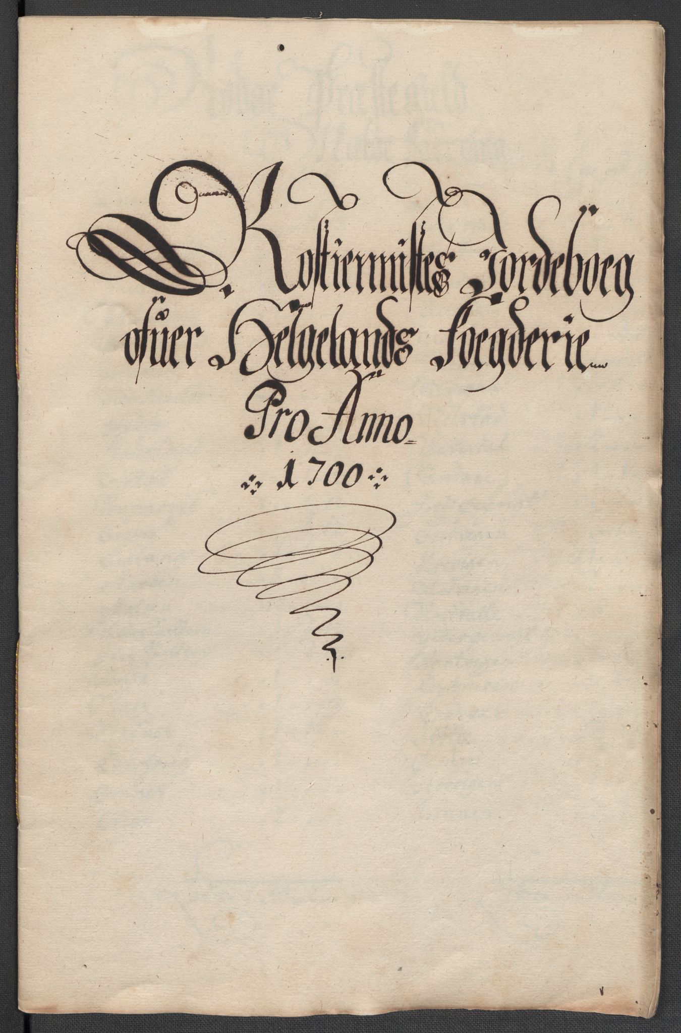 Rentekammeret inntil 1814, Reviderte regnskaper, Fogderegnskap, RA/EA-4092/R65/L4507: Fogderegnskap Helgeland, 1699-1701, p. 255