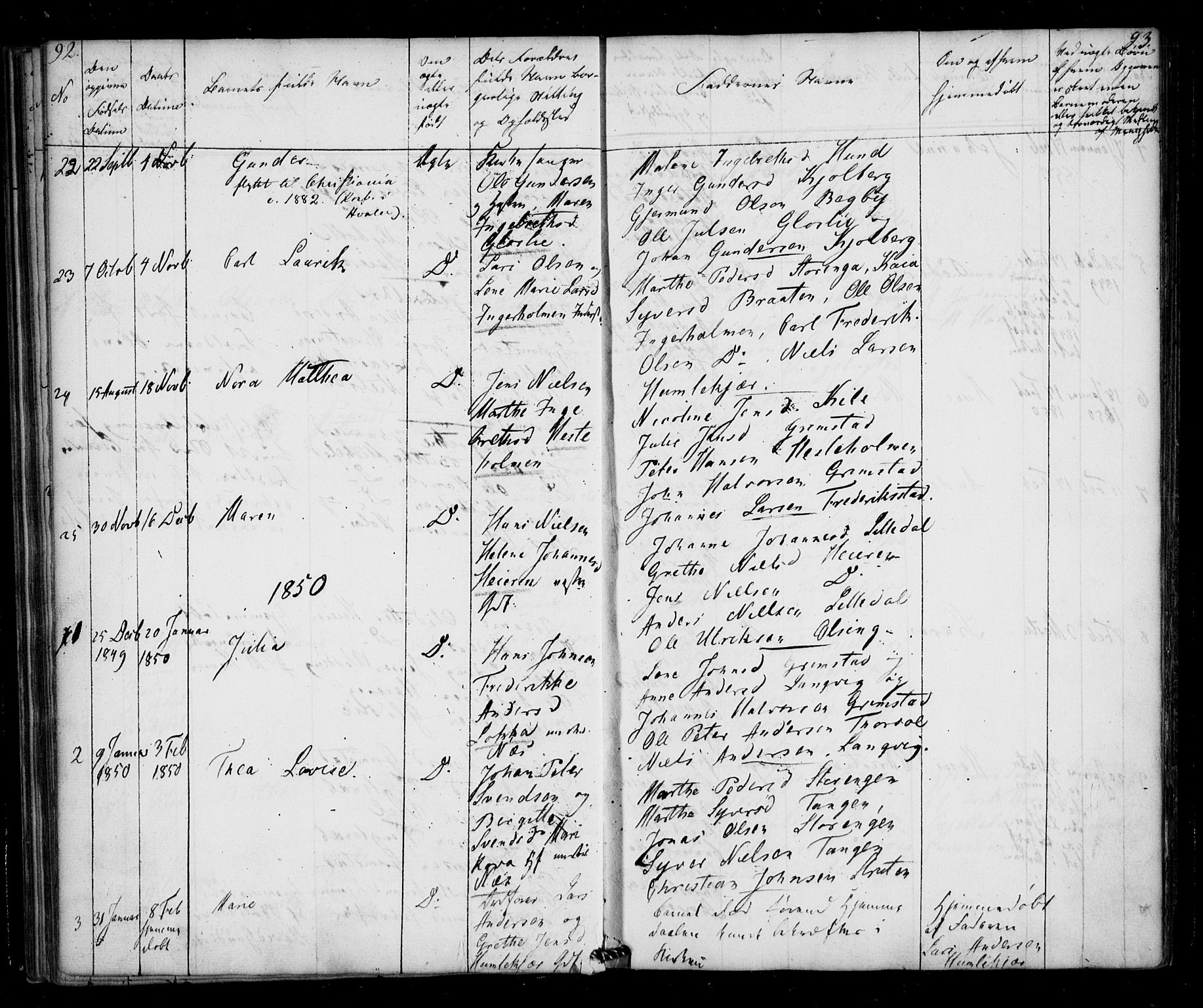 Borge prestekontor Kirkebøker, AV/SAO-A-10903/F/Fb/L0001: Parish register (official) no. II 1, 1836-1852, p. 92-93