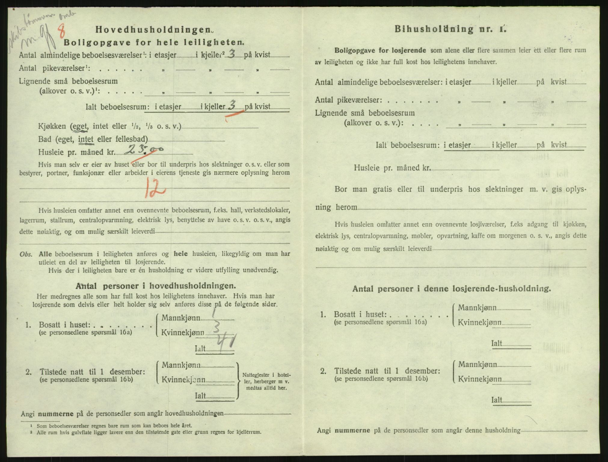 SAK, 1920 census for Lillesand, 1920, p. 1096