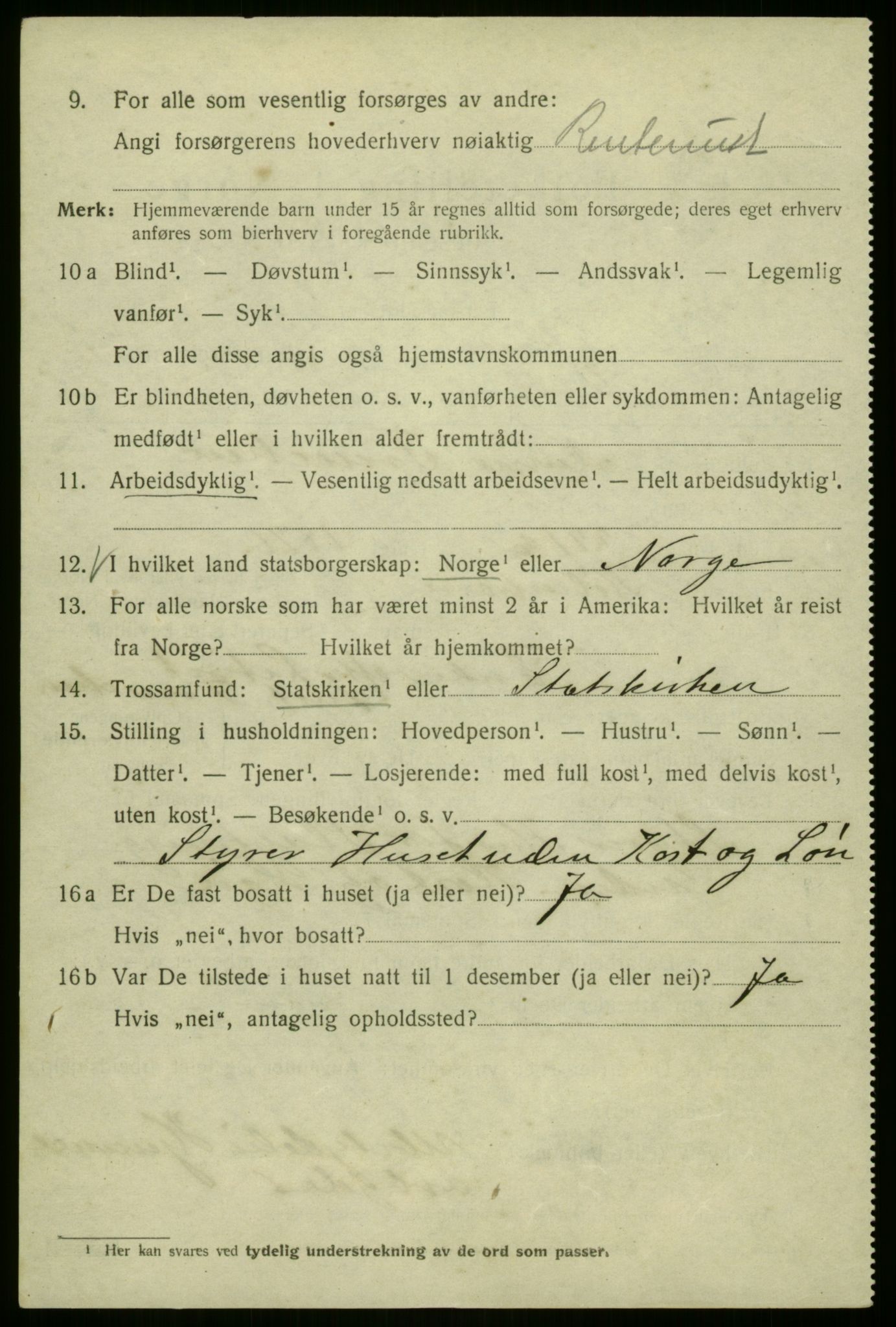 SAB, 1920 census for Bergen, 1920, p. 147677