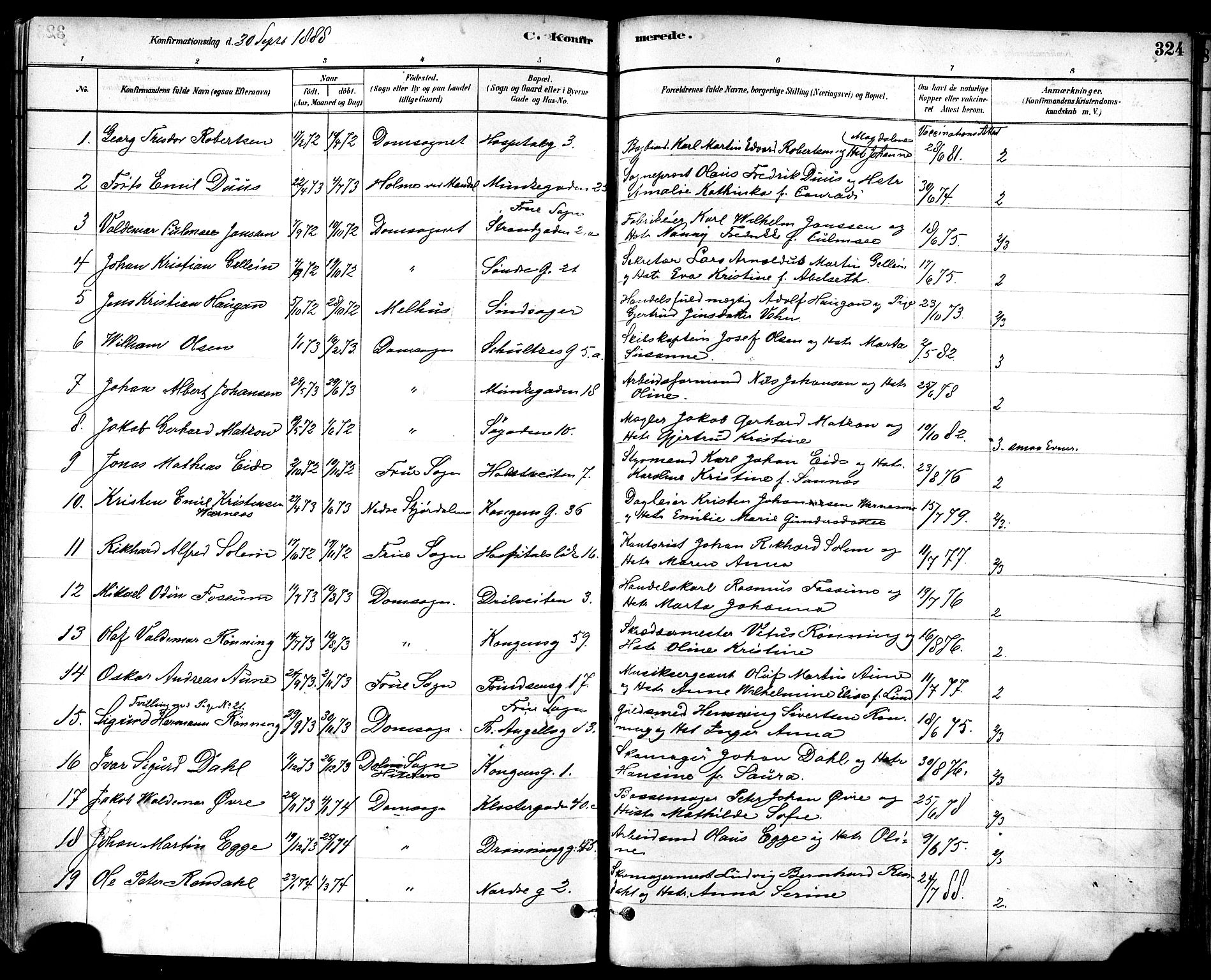 Ministerialprotokoller, klokkerbøker og fødselsregistre - Sør-Trøndelag, AV/SAT-A-1456/601/L0057: Parish register (official) no. 601A25, 1877-1891, p. 324