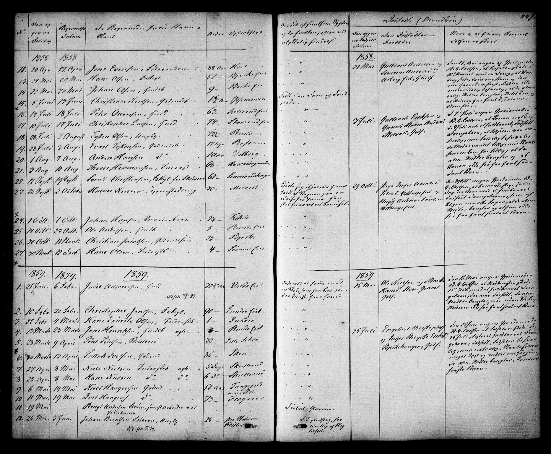 Sørum prestekontor Kirkebøker, AV/SAO-A-10303/F/Fa/L0005: Parish register (official) no. I 5, 1846-1863, p. 247