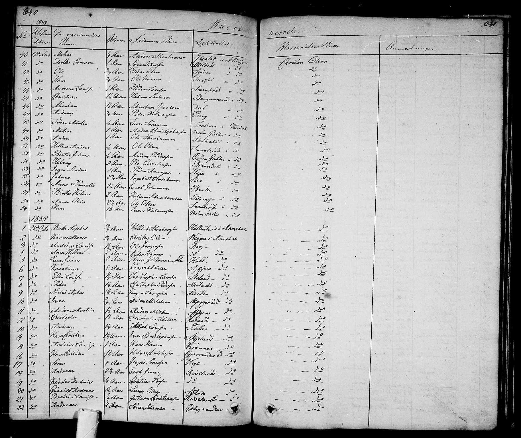 Andebu kirkebøker, SAKO/A-336/G/Ga/L0003: Parish register (copy) no. I 3, 1832-1867, p. 640-641
