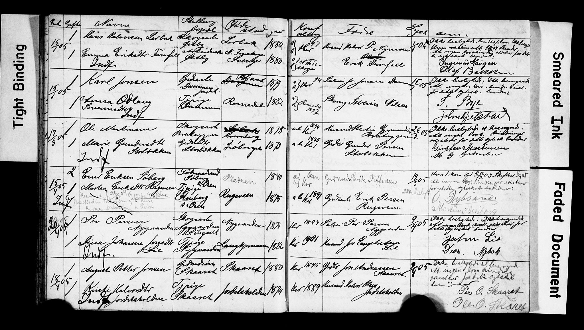 Trysil prestekontor, SAH/PREST-046/I/Ie: Banns register no. 2, 1900-1914