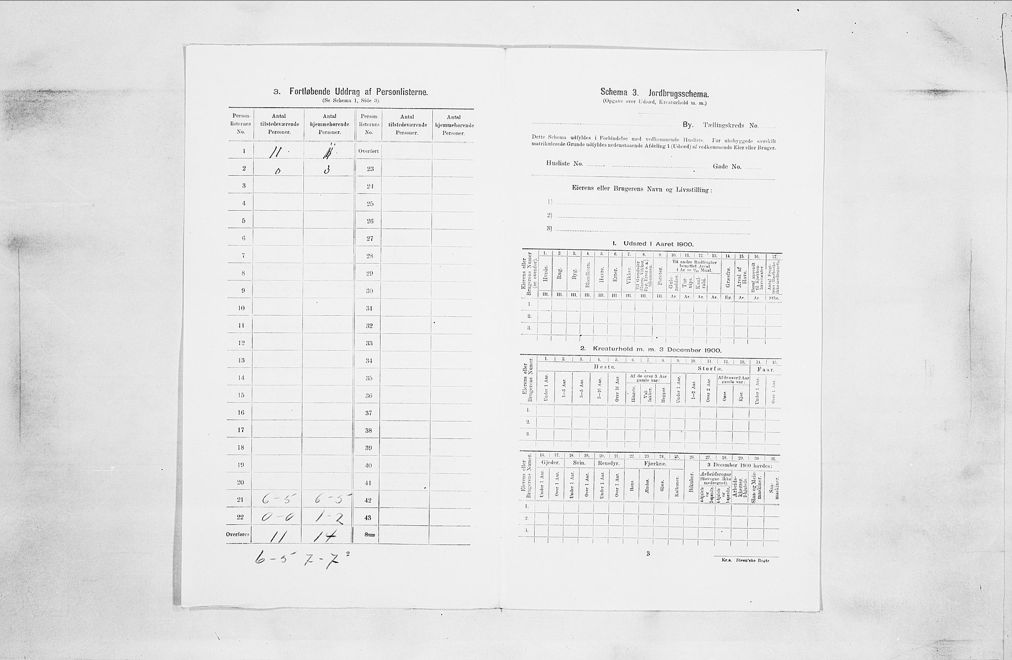 SAO, 1900 census for Moss, 1900