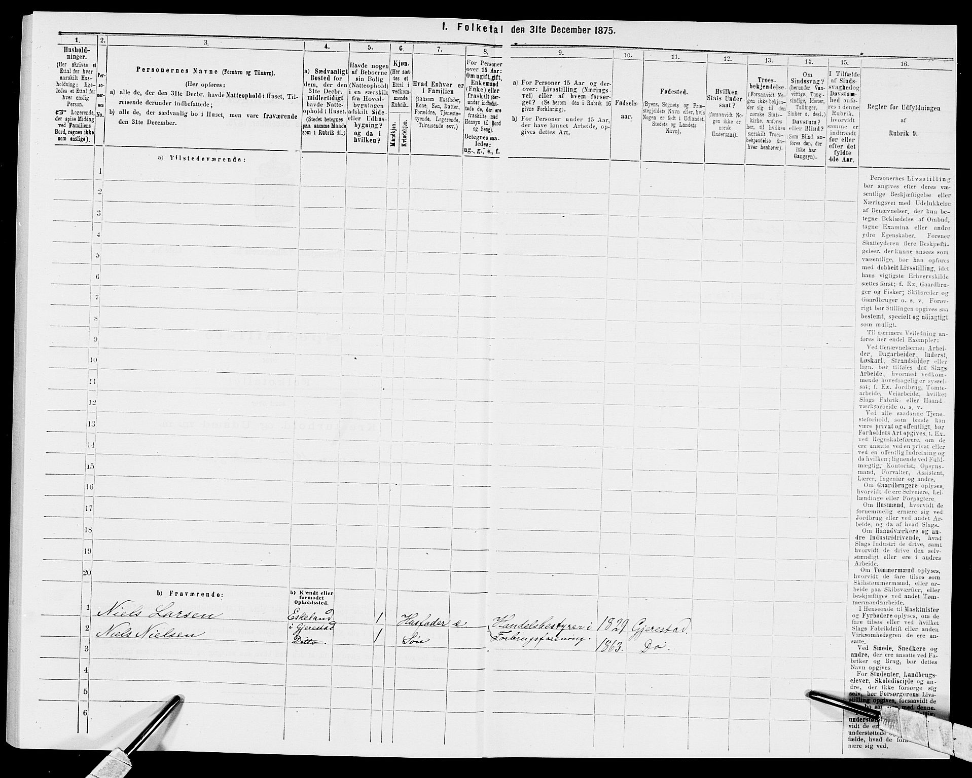 SAK, 1875 census for 0911P Gjerstad, 1875, p. 511