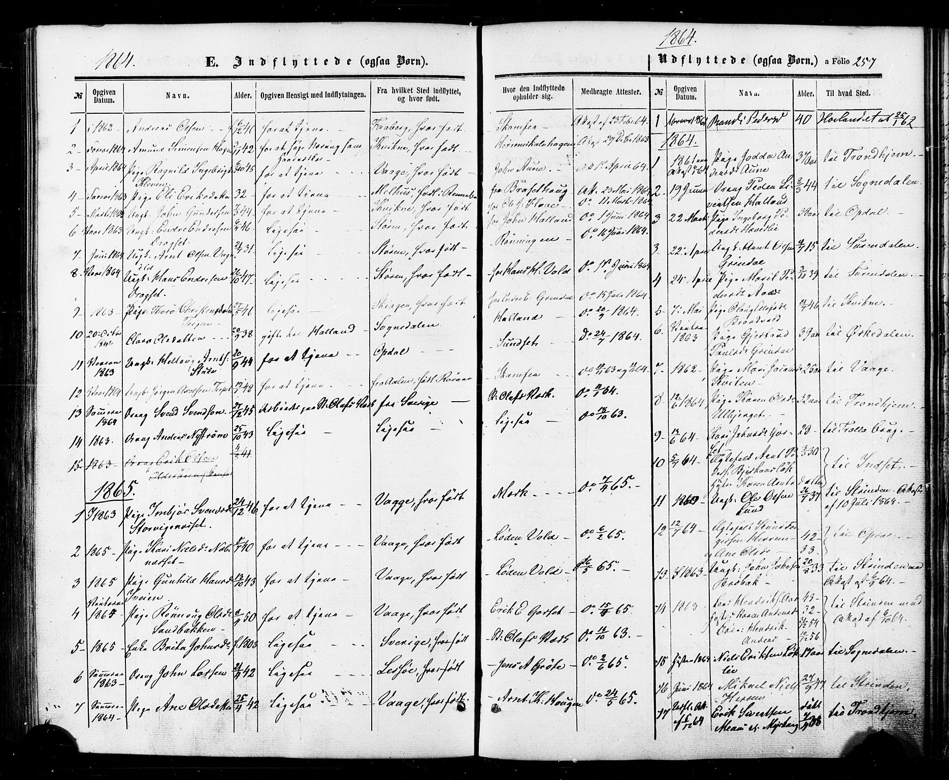 Ministerialprotokoller, klokkerbøker og fødselsregistre - Sør-Trøndelag, SAT/A-1456/674/L0870: Parish register (official) no. 674A02, 1861-1879, p. 257