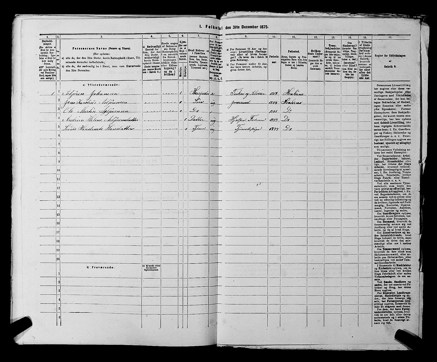 RA, 1875 census for 0111P Hvaler, 1875, p. 974