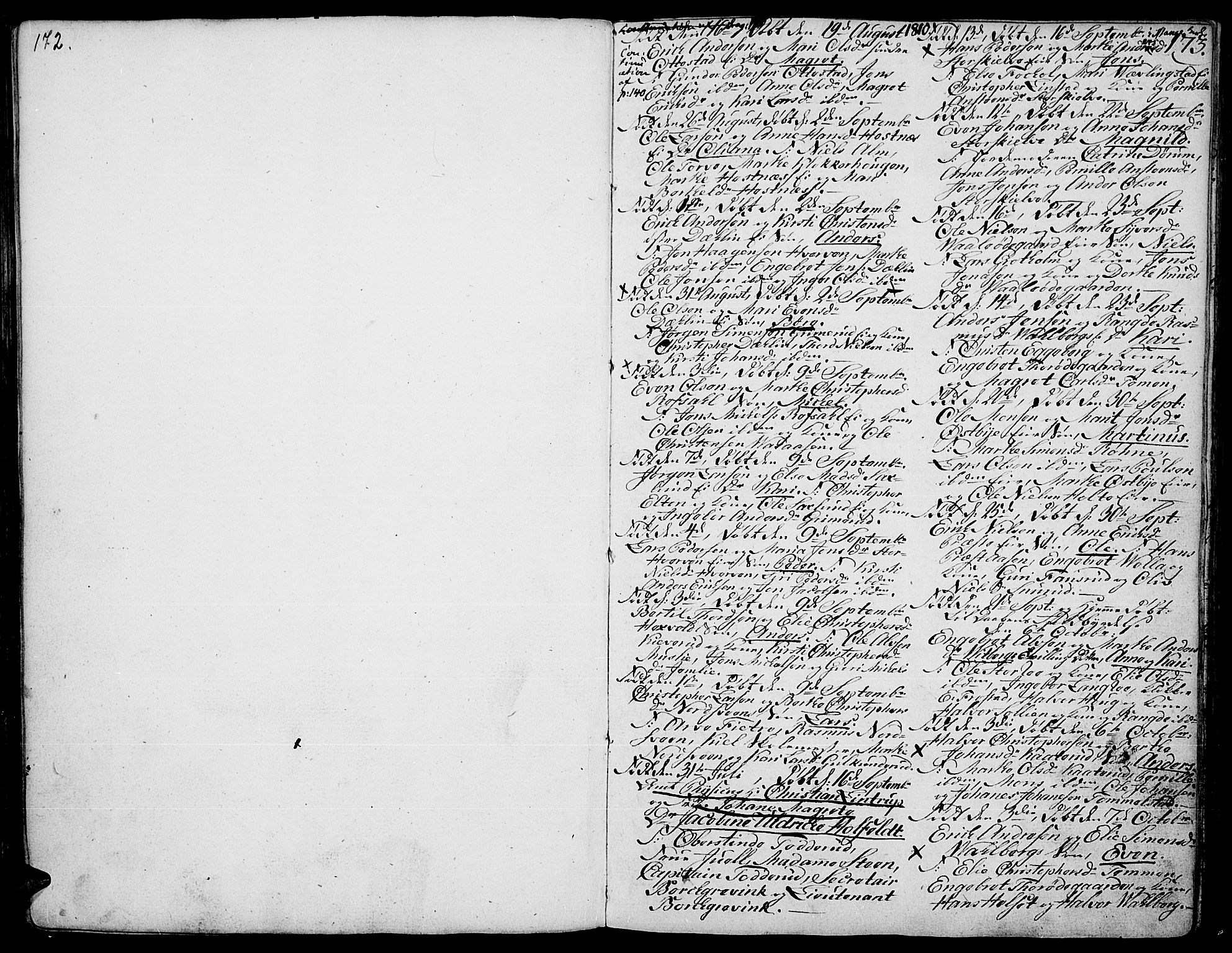 Stange prestekontor, SAH/PREST-002/K/L0007: Parish register (official) no. 7, 1788-1813, p. 172-173