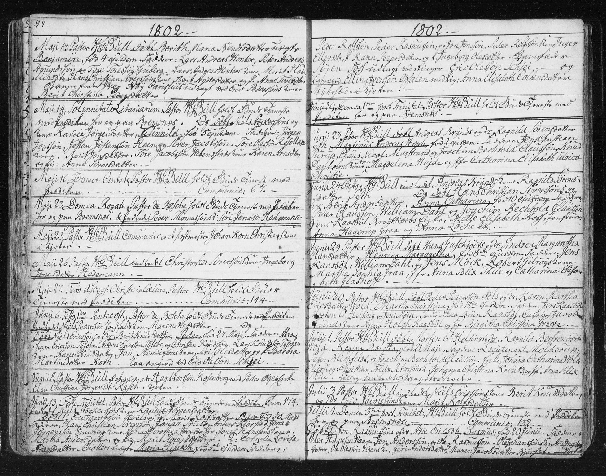 Ministerialprotokoller, klokkerbøker og fødselsregistre - Møre og Romsdal, SAT/A-1454/572/L0841: Parish register (official) no. 572A04, 1784-1819, p. 97