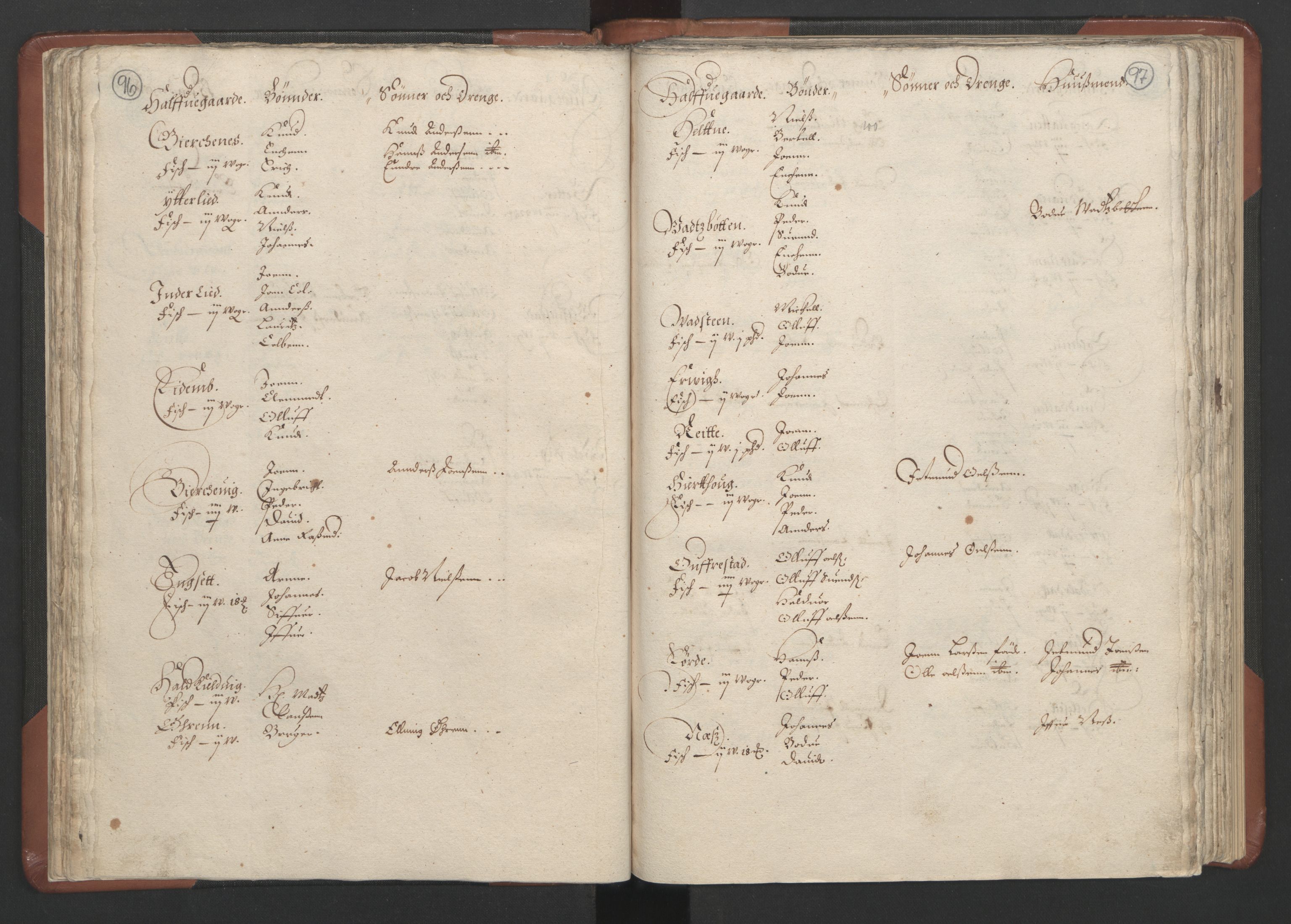 RA, Bailiff's Census 1664-1666, no. 16: Romsdal fogderi and Sunnmøre fogderi, 1664-1665, p. 96-97