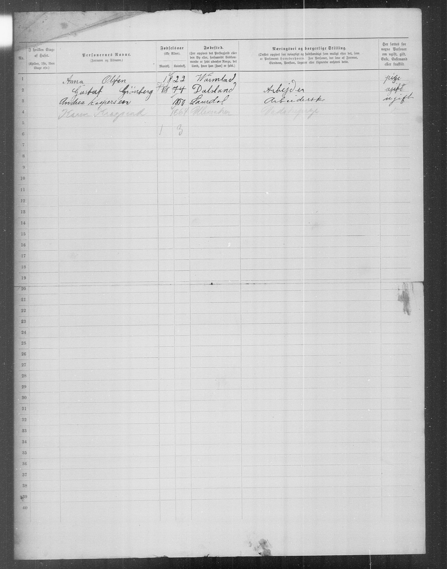 OBA, Municipal Census 1899 for Kristiania, 1899, p. 16599