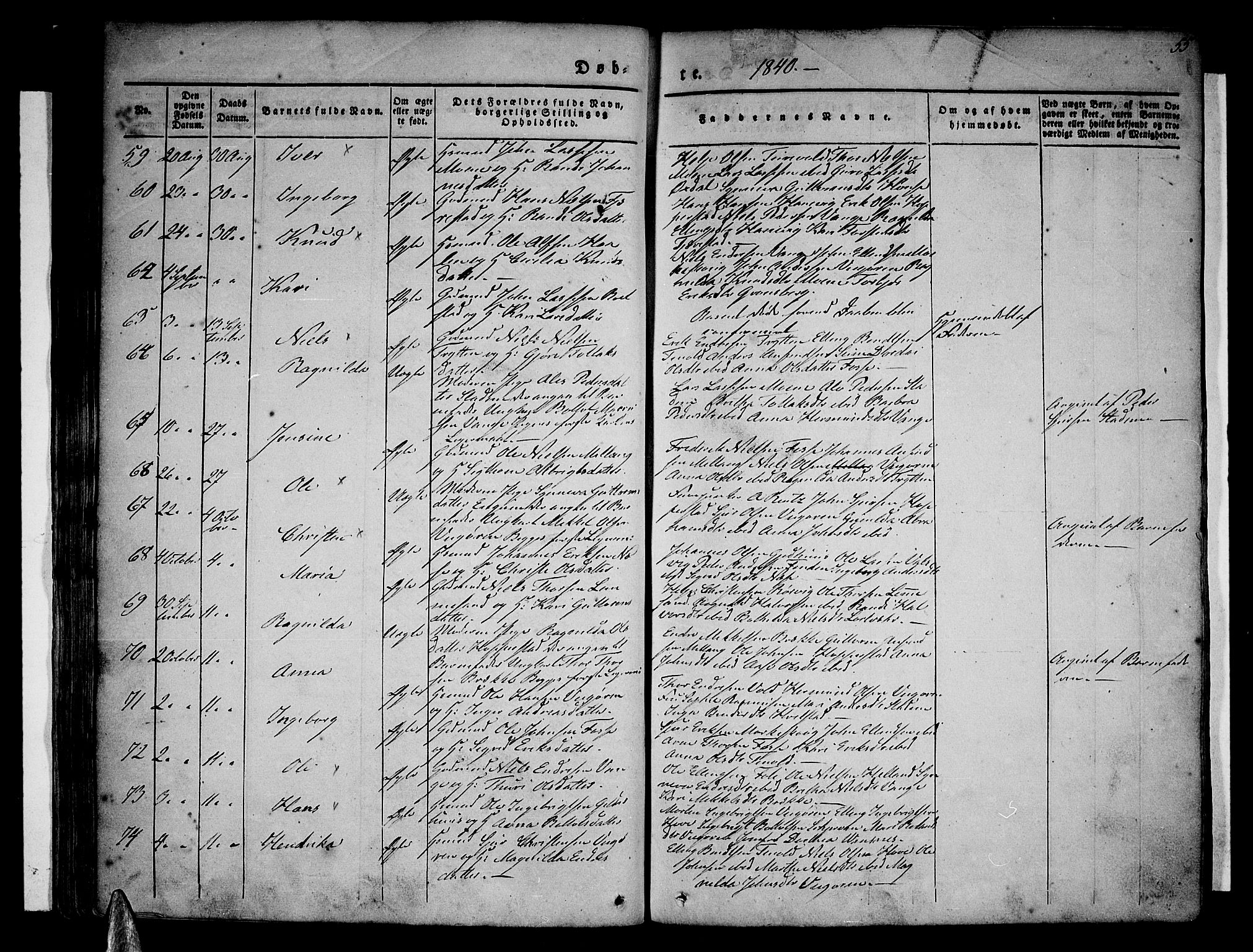 Vik sokneprestembete, AV/SAB-A-81501/H/Haa/Haaa/L0007: Parish register (official) no. A 7, 1831-1845, p. 55