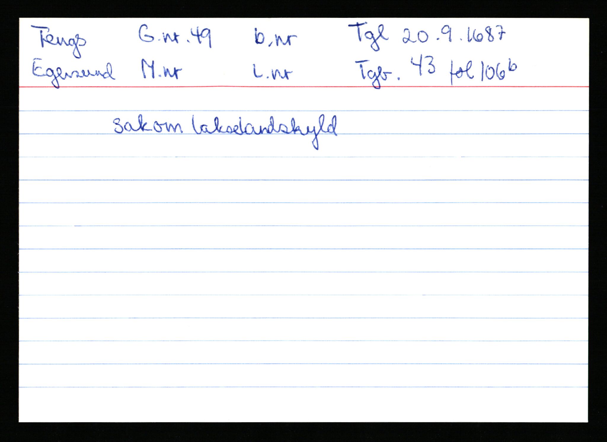 Statsarkivet i Stavanger, AV/SAST-A-101971/03/Y/Ym/L0060: Åstedskort sortert etter gårdsnavn: Tengesdal - Tjørn, 1600-1950, p. 25