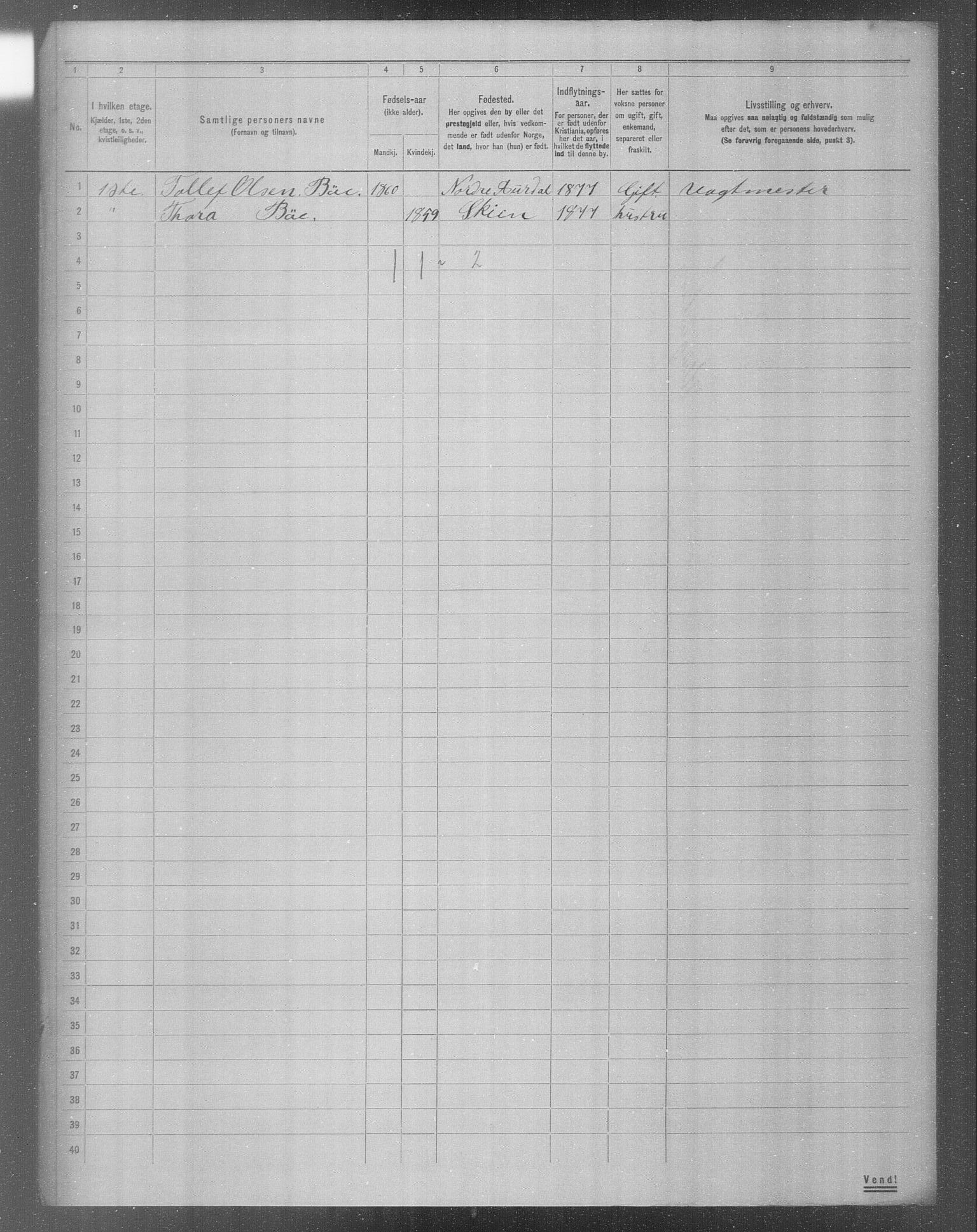 OBA, Municipal Census 1904 for Kristiania, 1904, p. 9915