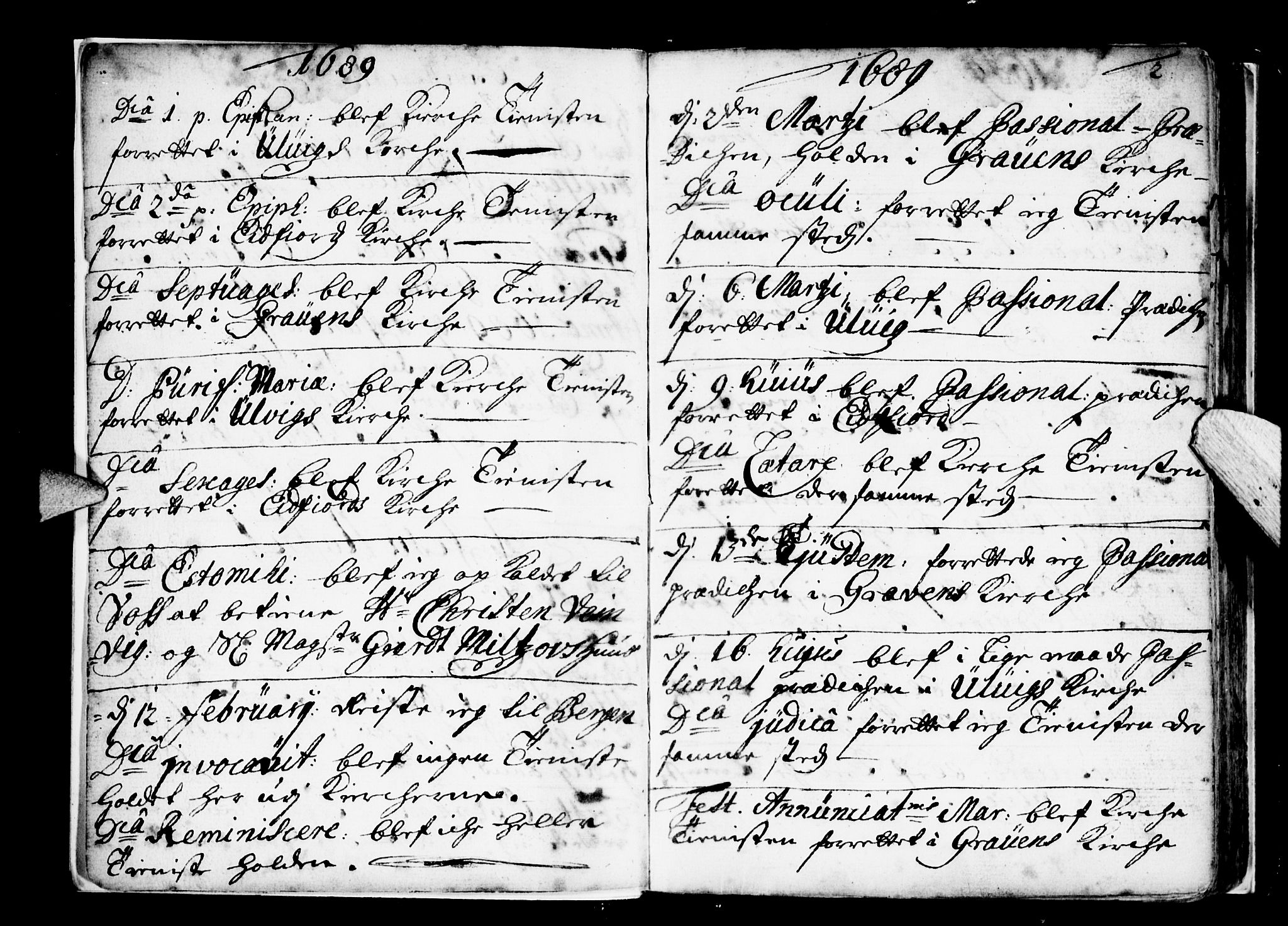 Ulvik sokneprestembete, SAB/A-78801/H/Haa: Parish register (official) no. A 2, 1689-1706, p. 2