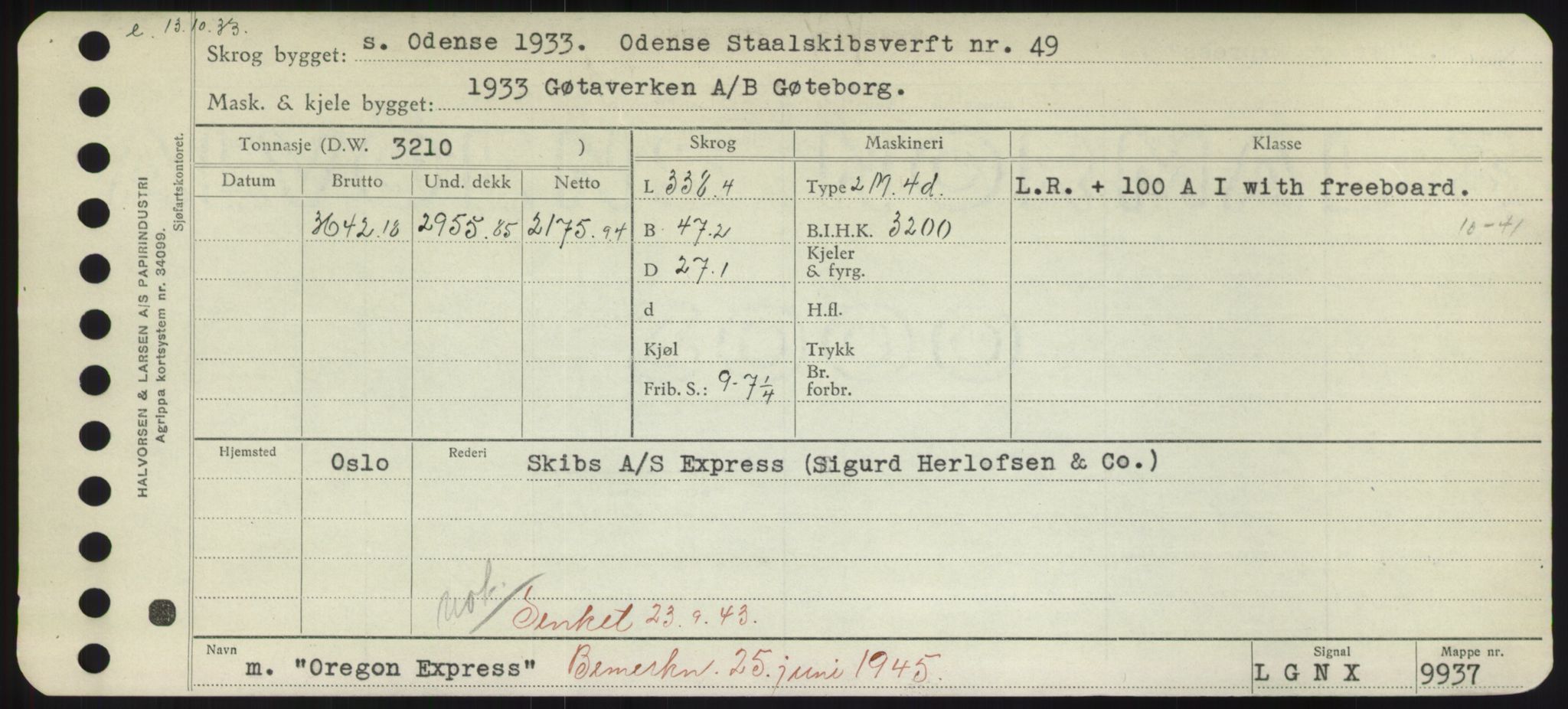 Sjøfartsdirektoratet med forløpere, Skipsmålingen, RA/S-1627/H/Hd/L0028: Fartøy, O, p. 315