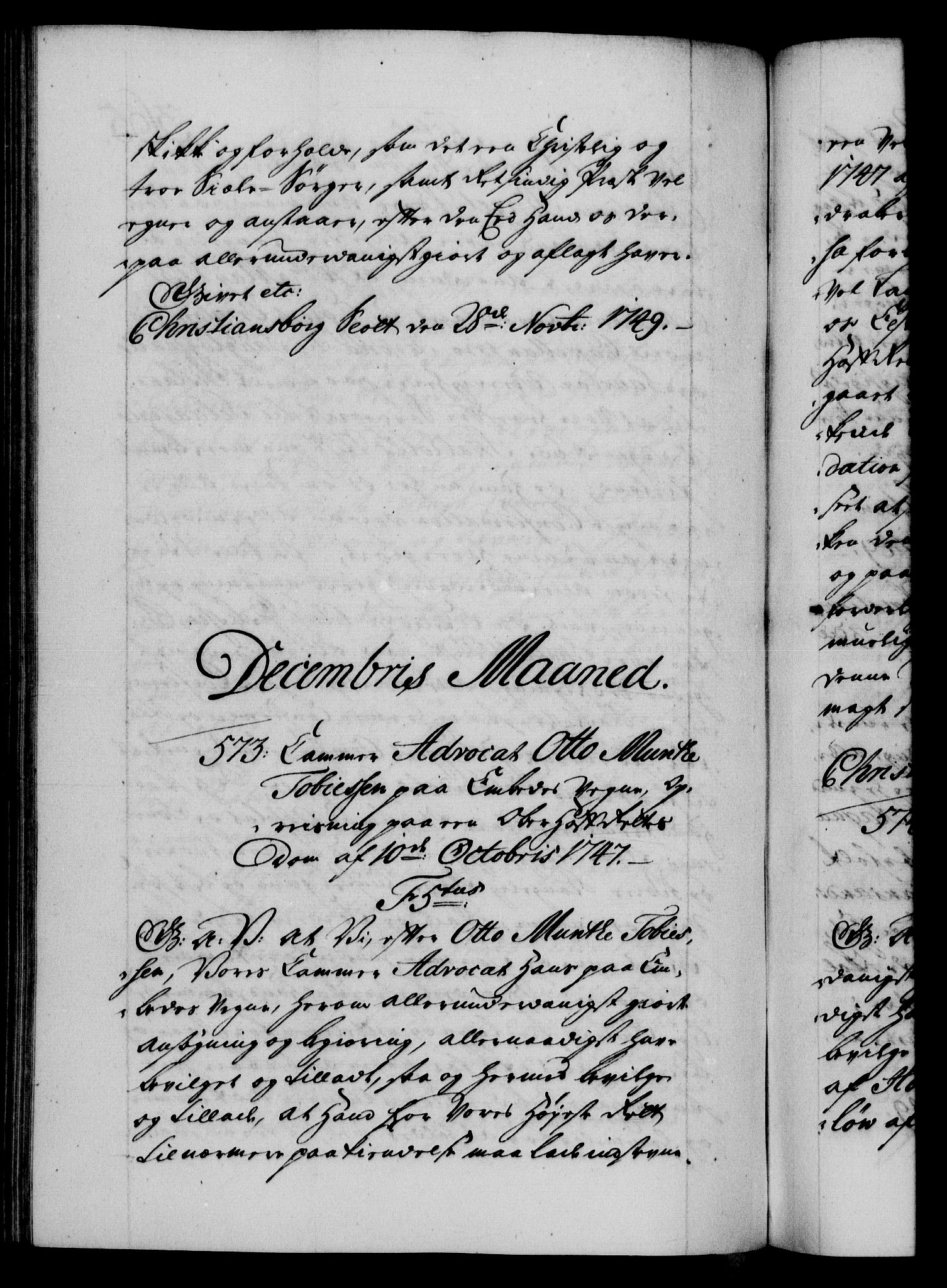 Danske Kanselli 1572-1799, AV/RA-EA-3023/F/Fc/Fca/Fcaa/L0036: Norske registre, 1749-1750, p. 365b