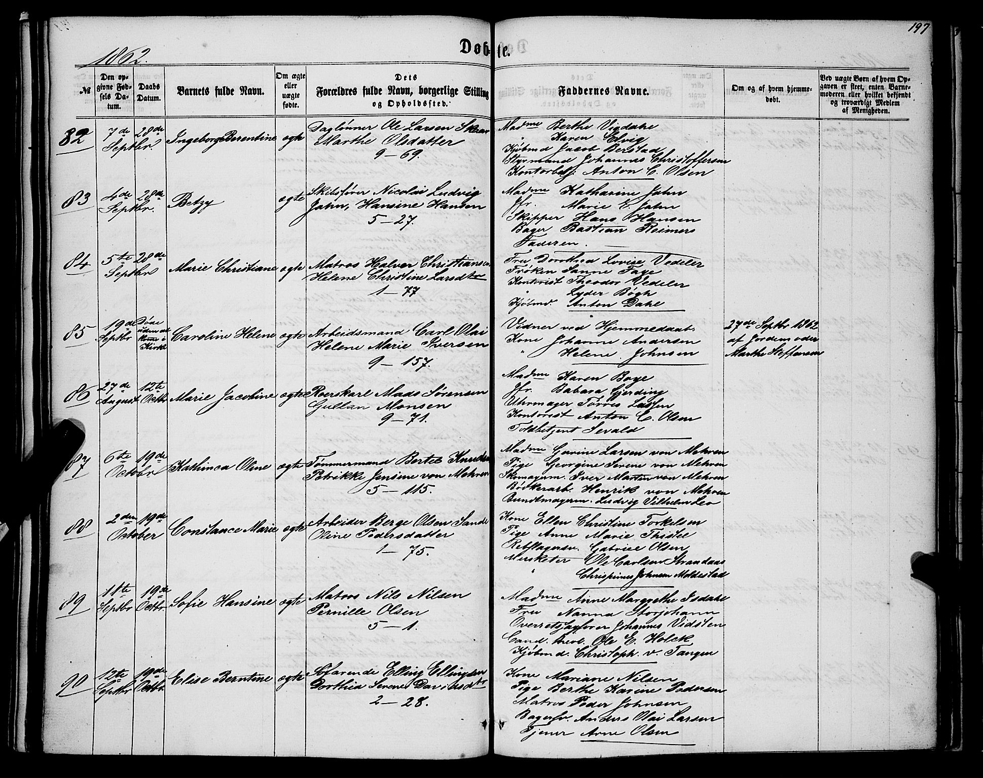 Nykirken Sokneprestembete, AV/SAB-A-77101/H/Haa/L0015: Parish register (official) no. B 2, 1858-1869, p. 197