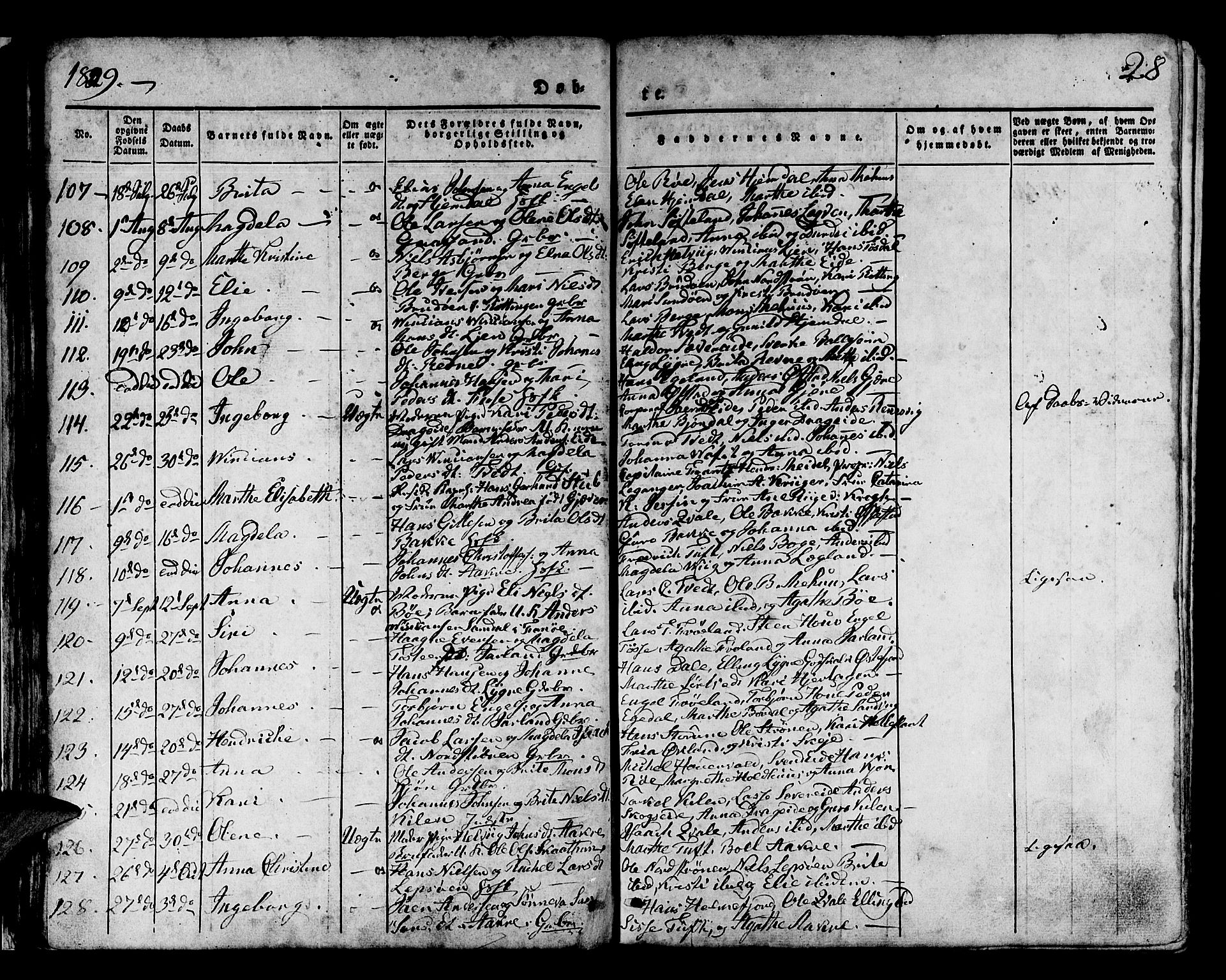 Os sokneprestembete, SAB/A-99929: Parish register (official) no. A 14, 1826-1839, p. 28