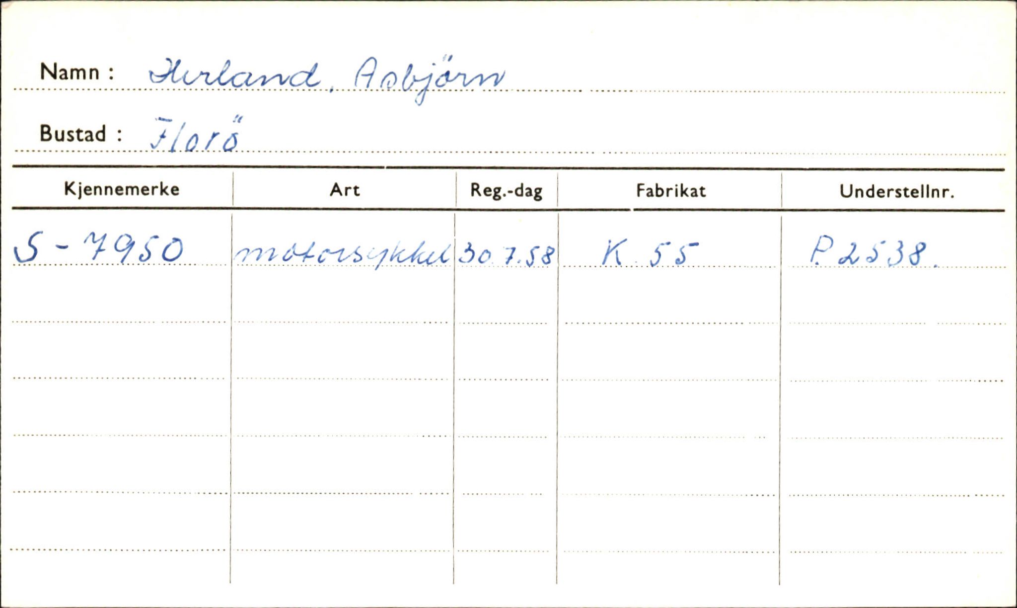 Statens vegvesen, Sogn og Fjordane vegkontor, SAB/A-5301/4/F/L0001A: Eigarregister Fjordane til 1.6.1961, 1930-1961, p. 402