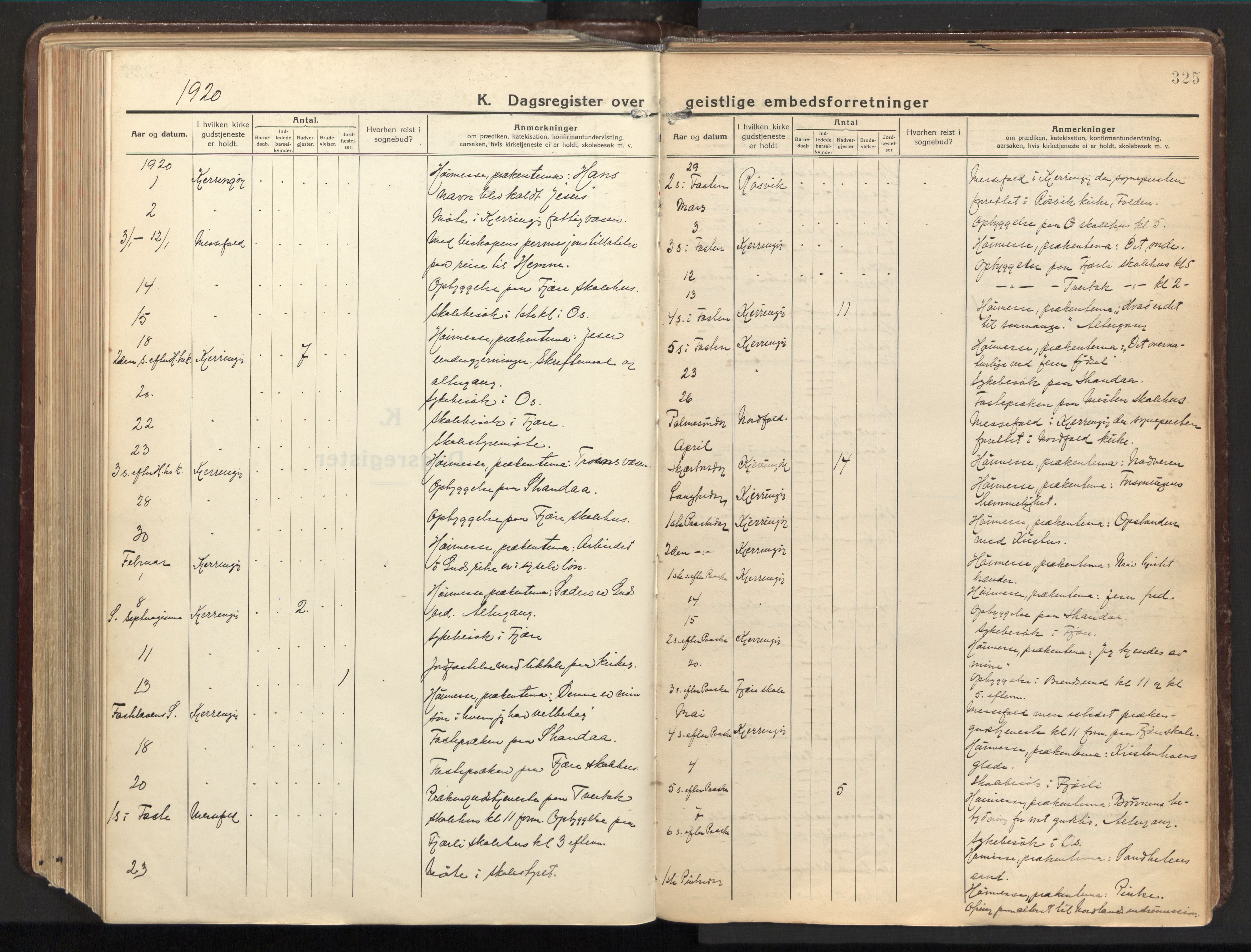 Ministerialprotokoller, klokkerbøker og fødselsregistre - Nordland, SAT/A-1459/803/L0073: Parish register (official) no. 803A03, 1920-1955, p. 325