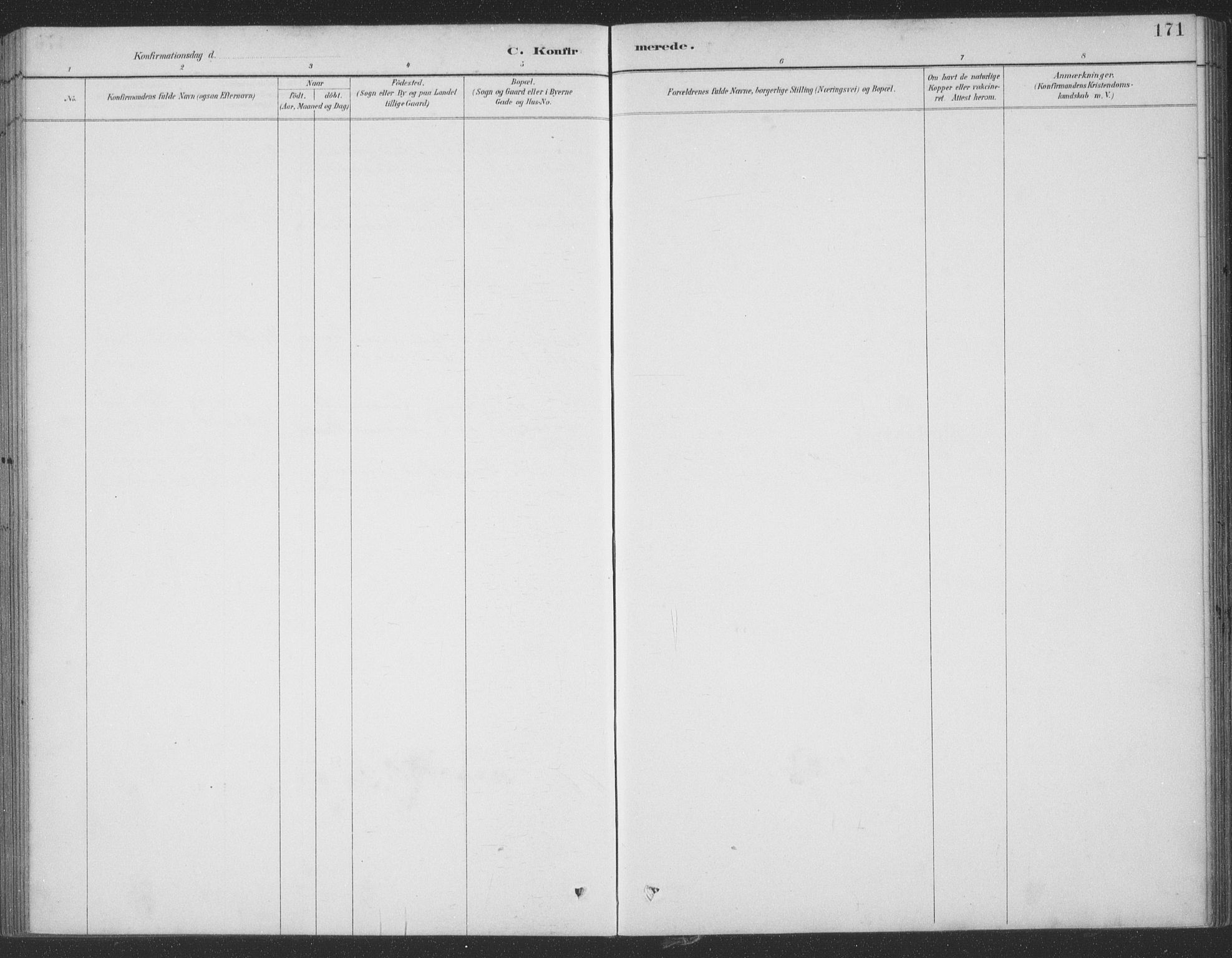 Ministerialprotokoller, klokkerbøker og fødselsregistre - Møre og Romsdal, AV/SAT-A-1454/522/L0316: Parish register (official) no. 522A11, 1890-1911, p. 171