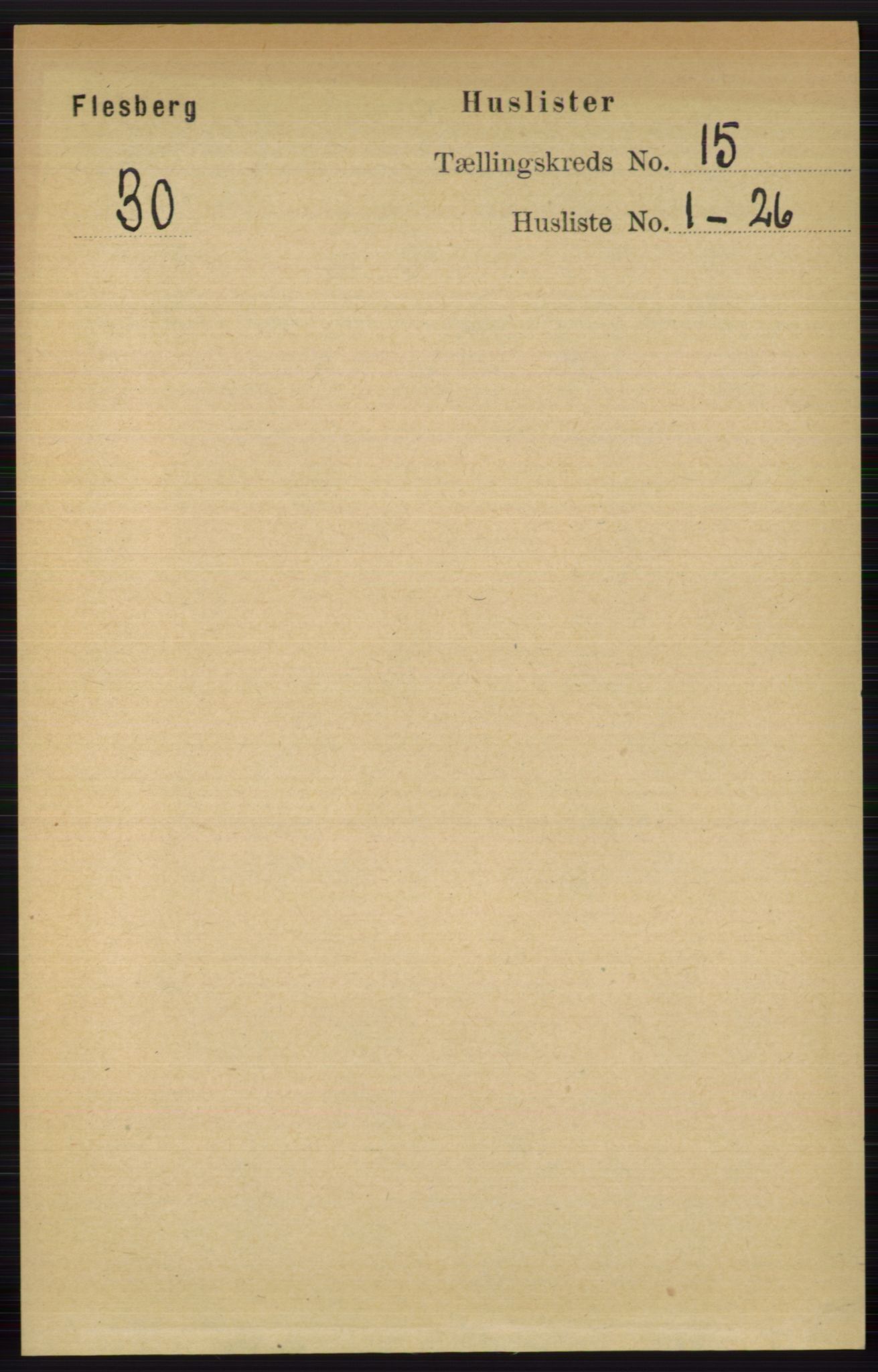 RA, 1891 census for 0631 Flesberg, 1891, p. 2664