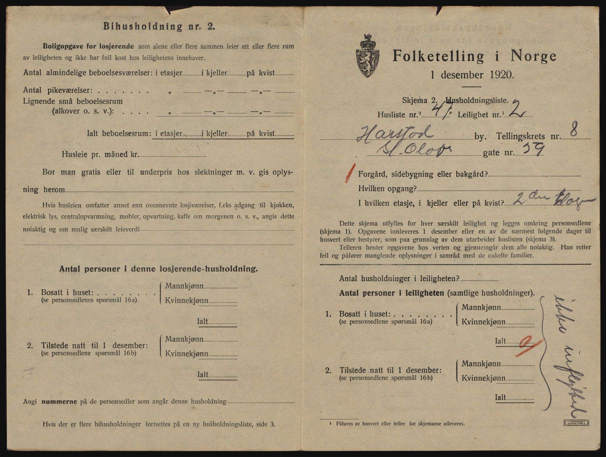 SATØ, 1920 census for Harstad, 1920, p. 2281