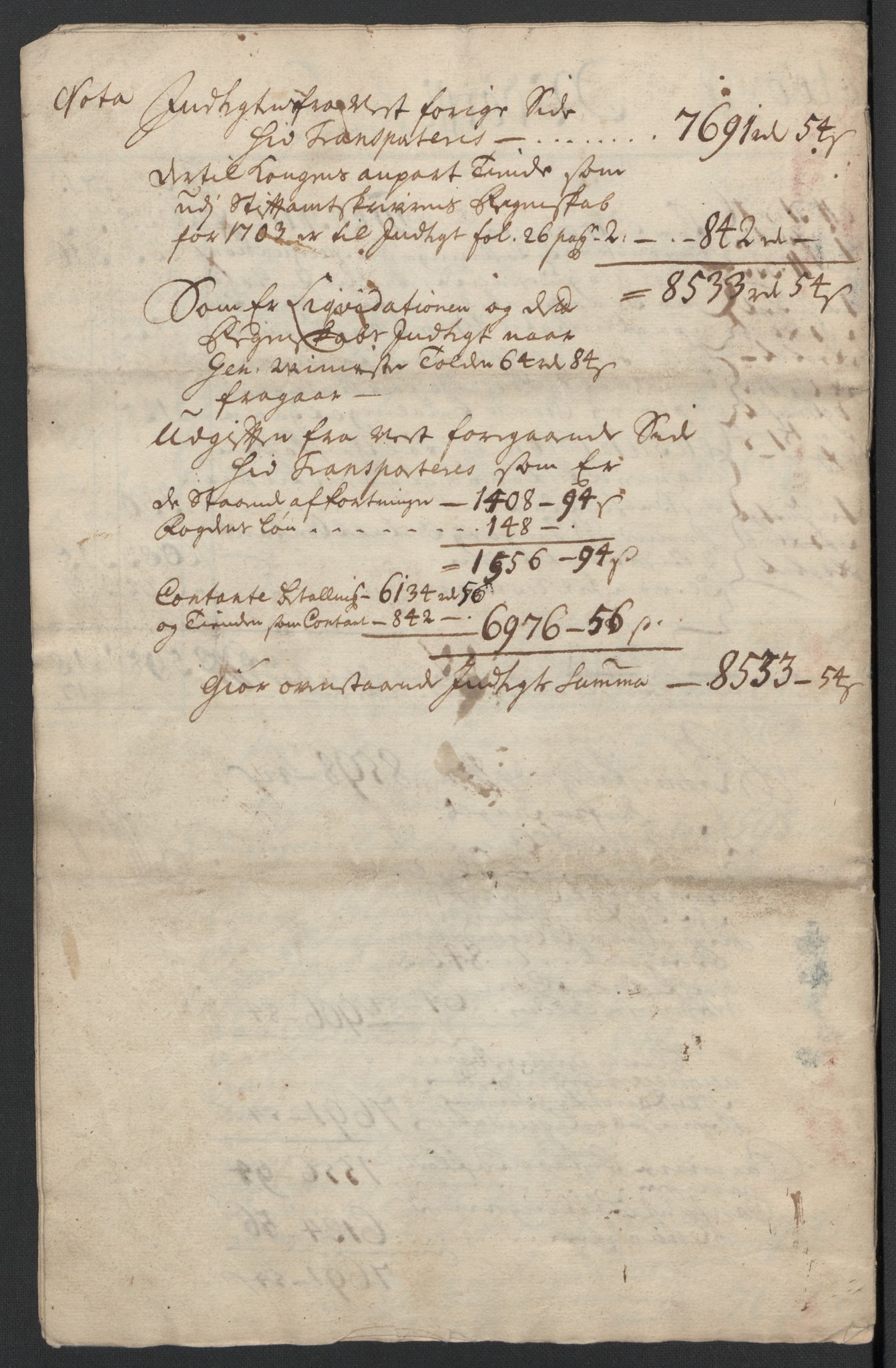 Rentekammeret inntil 1814, Reviderte regnskaper, Fogderegnskap, RA/EA-4092/R56/L3740: Fogderegnskap Nordmøre, 1703-1704, p. 11